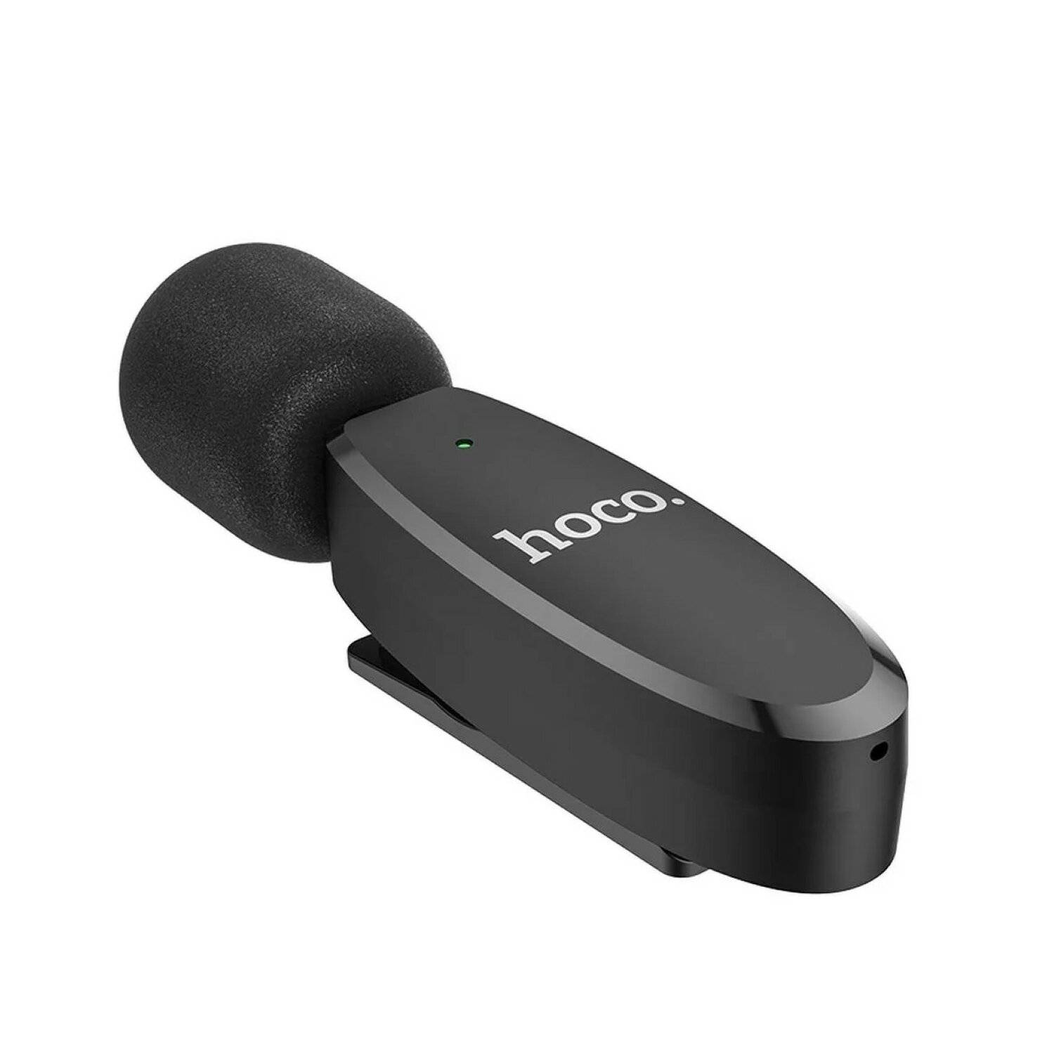 HOCO drahtloses Lavaliermikrofon für iPhone 8-pin iPhone-Anschluss L15 schwarz