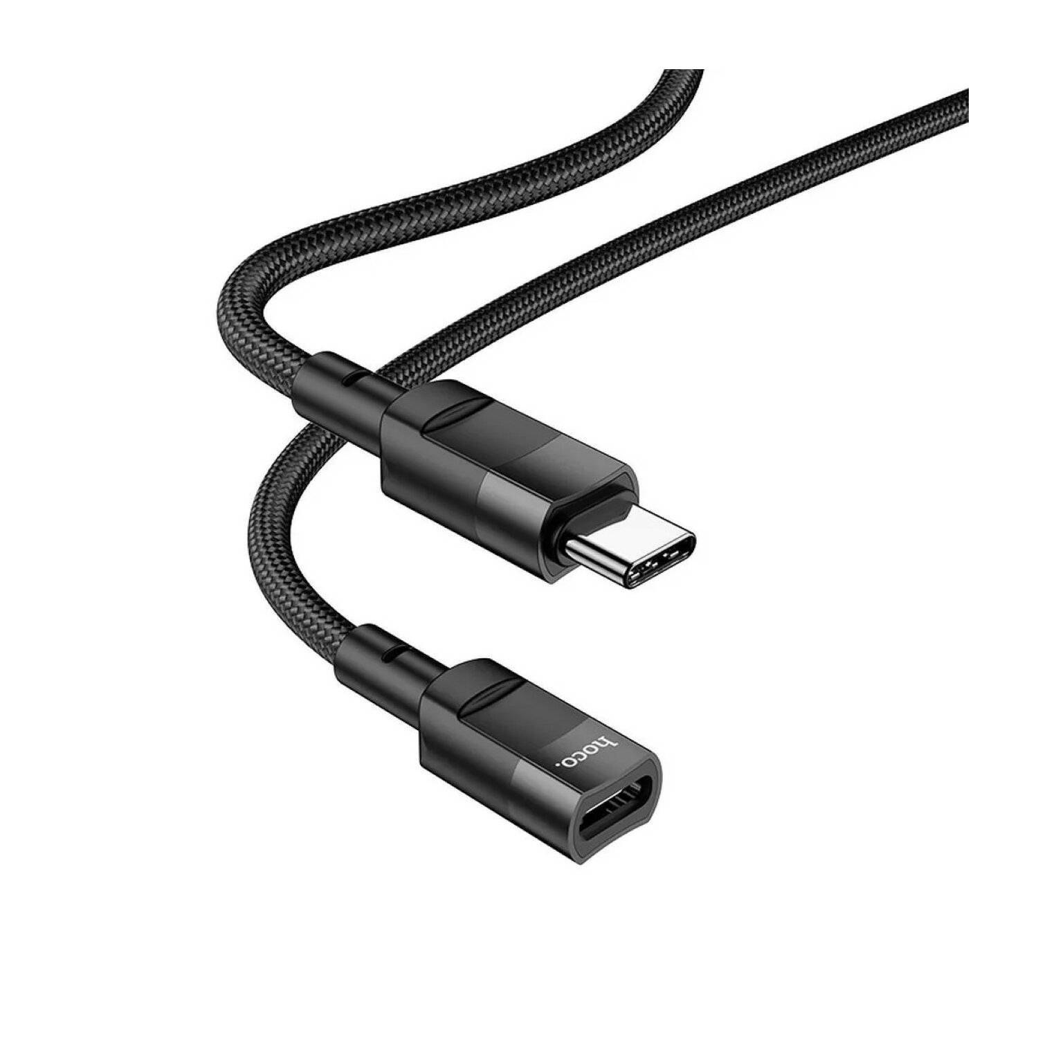 HOCO Adapter Typ C (Stecker) auf Typ C (Buchse) U107 1,2m schwarz