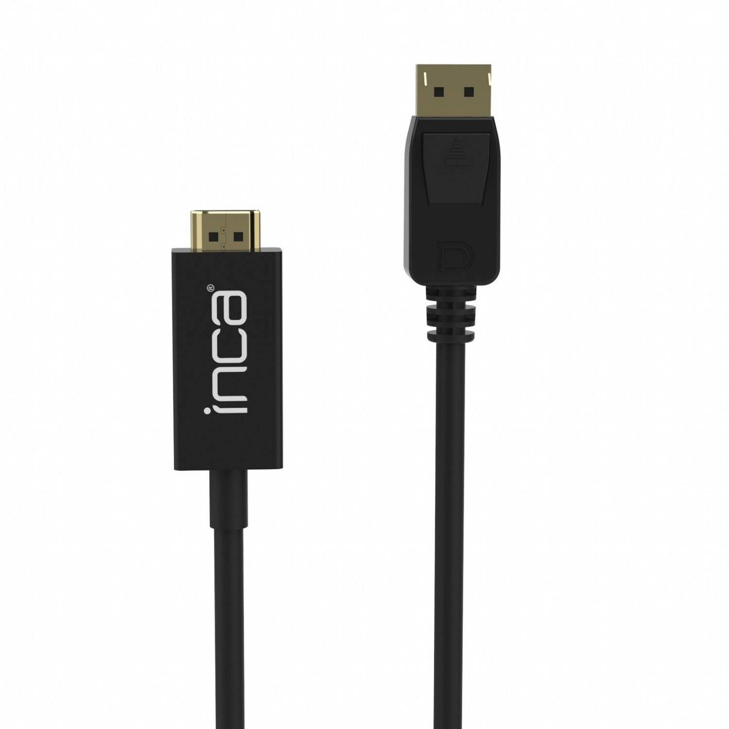 Inca High-Definition Verbindung: 1,8m DisplayPort zu HDMI Kabel für 4K Auflösung (30 Hz), Schwarz