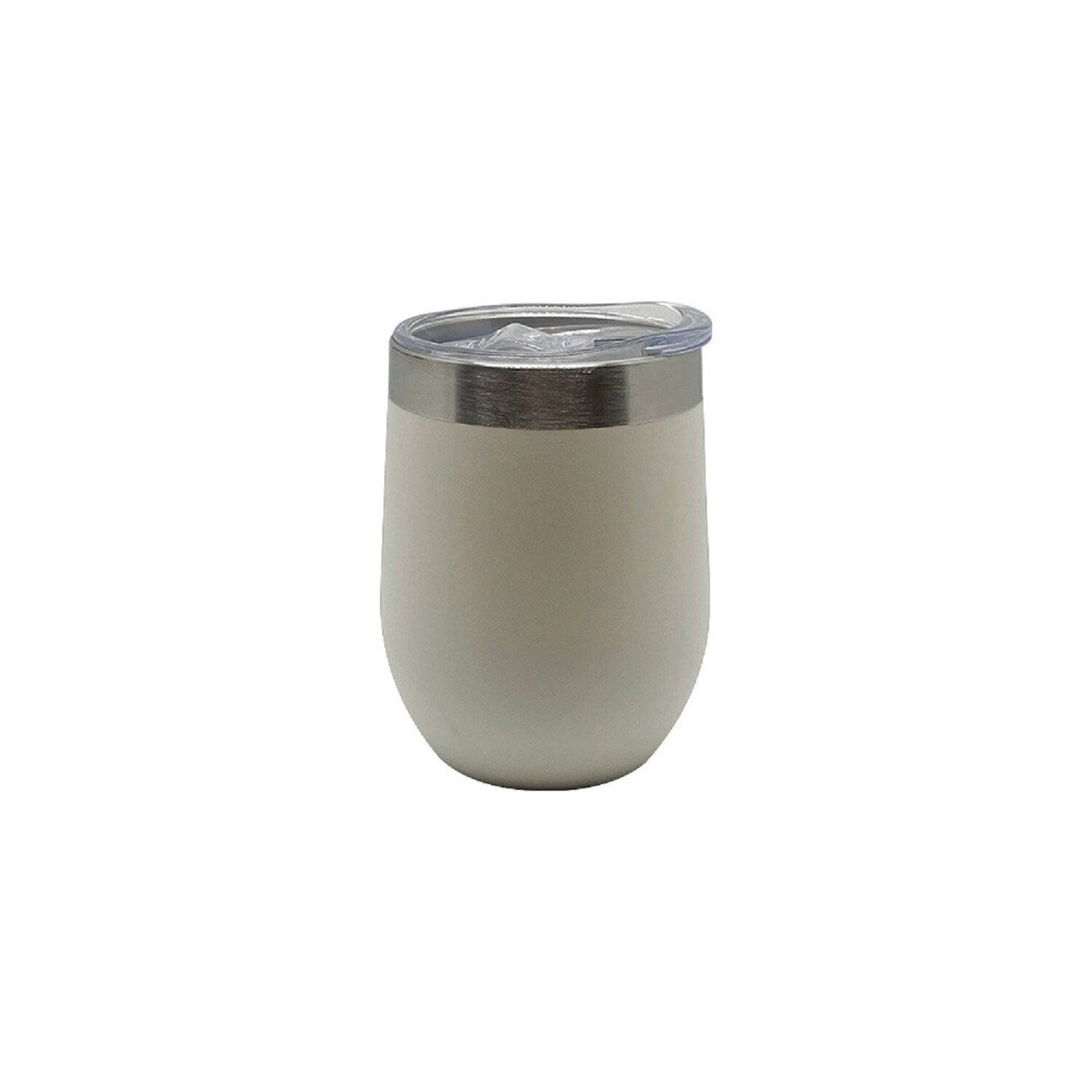 Hochwertiger Edelstahl Reisebecher 330ml: Genießen Sie Getränke unterwegs mit Stil und Langlebigkeit Beige
