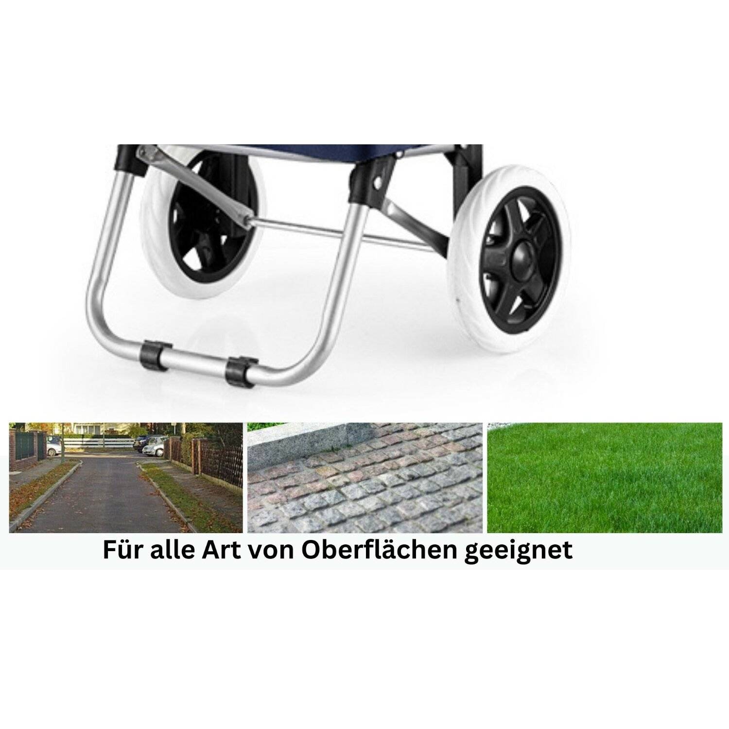 30L Einkauf Trolley Einkaufswagen Shopping Trolley Tasche Aluminium Rot