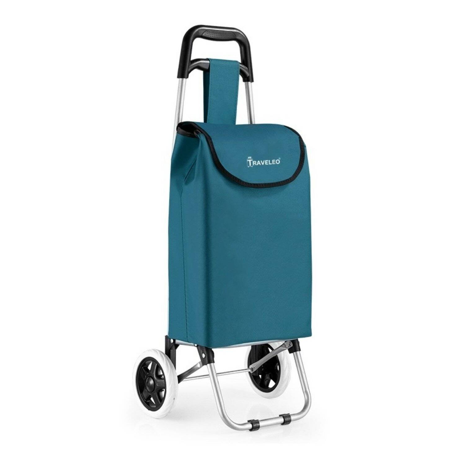30L Einkauf Trolley Einkaufswagen Shopping Trolley Tasche Aluminium Türkis