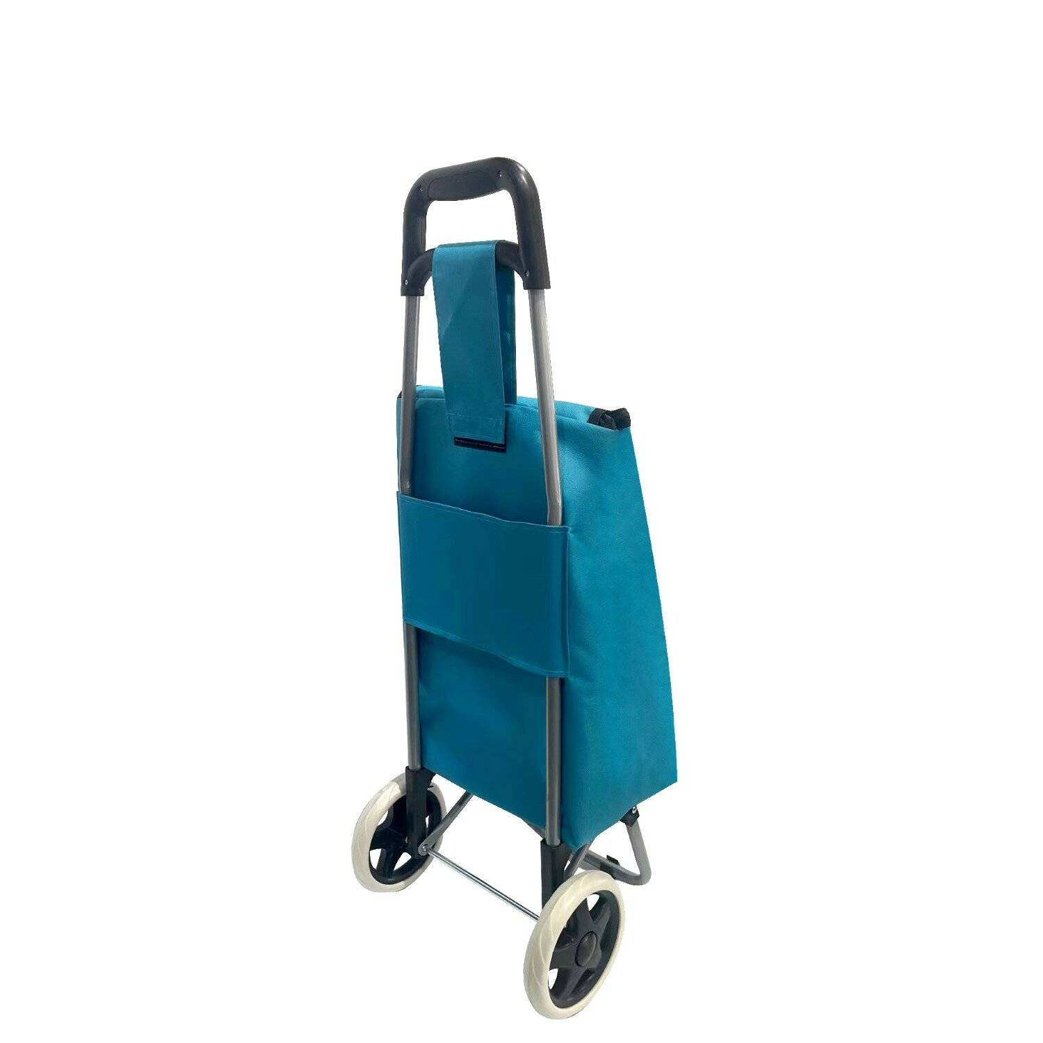 30L Einkauf Trolley Einkaufswagen Shopping Trolley Tasche Aluminium Türkis