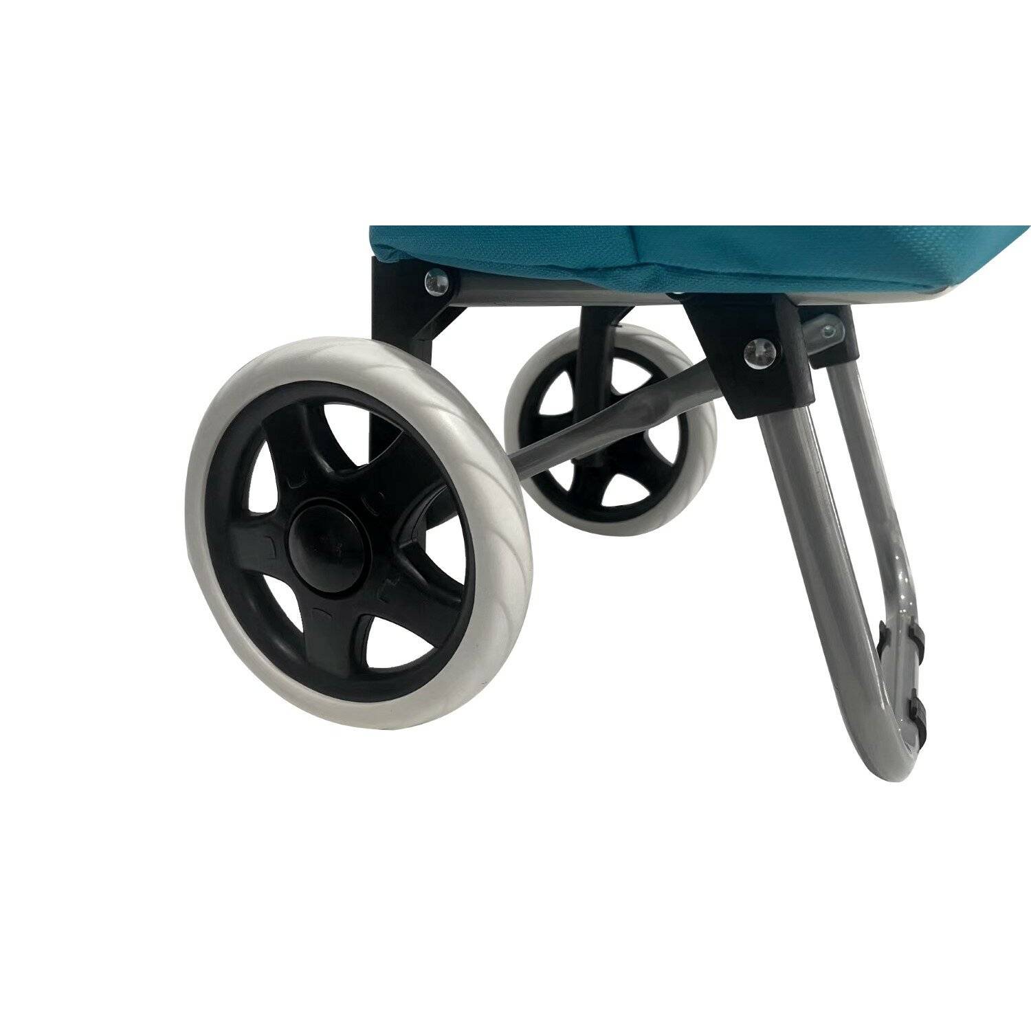 30L Einkauf Trolley Einkaufswagen Shopping Trolley Tasche Aluminium Türkis