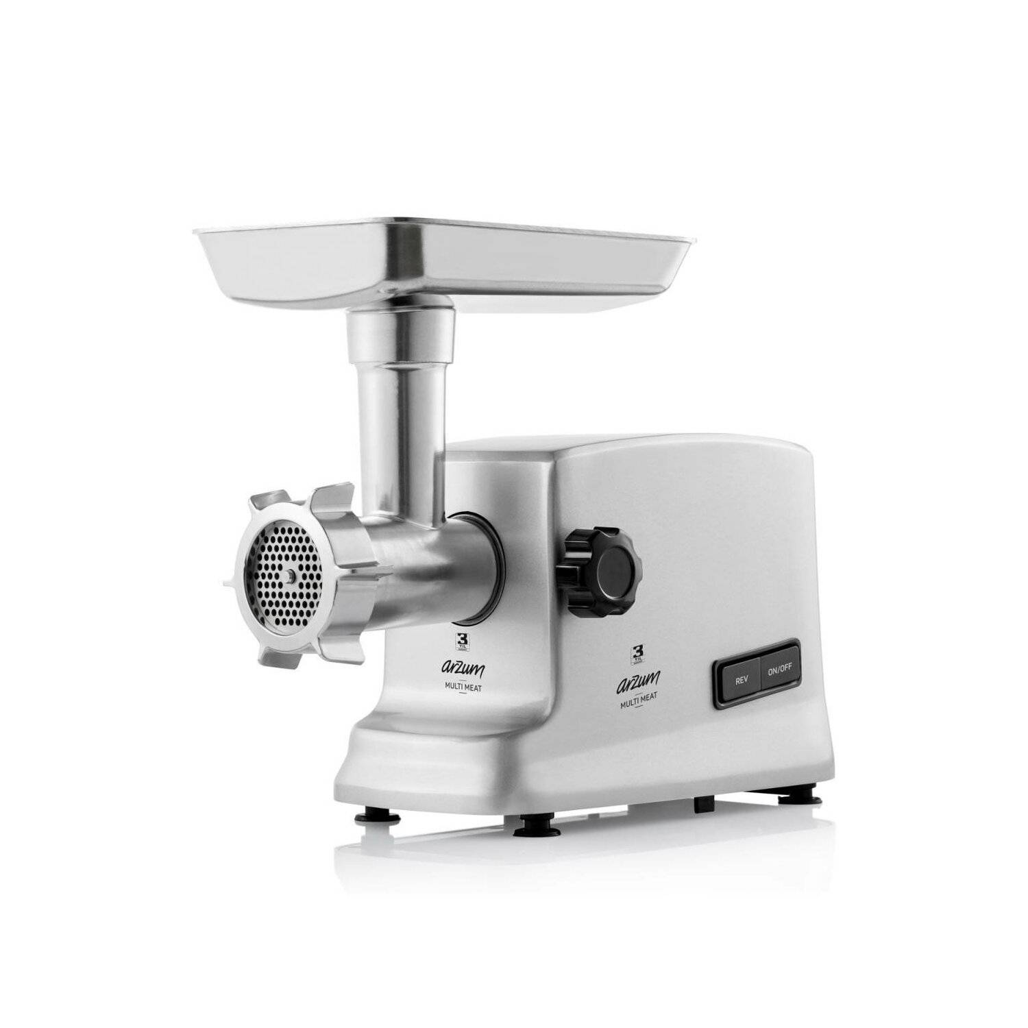 Arzum AR1076 Fleischwolf zum Zerkleinern von Fleisch leicht zu reinigen & viel Zubehör 2000W Weiß