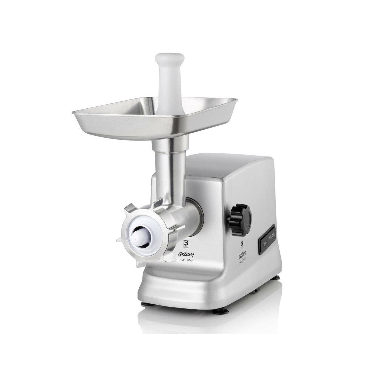 Arzum AR1076 Fleischwolf zum Zerkleinern von Fleisch leicht zu reinigen & viel Zubehör 2000W Weiß