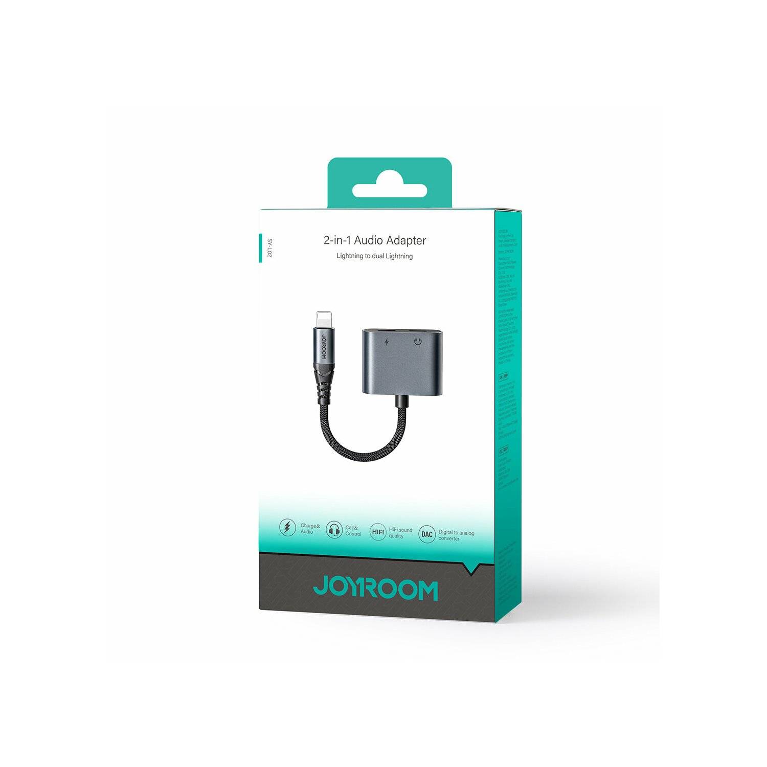 Joyroom SY-L02 iPhone auf 2x iPhone DAC-Adapter 2in1 – Schwarz