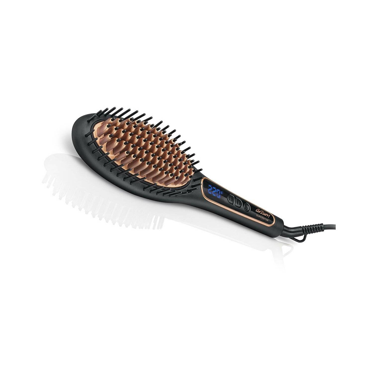 Arzum AR5036 Superstar Haarglätter Bürste Heizbürste - Stilvoll in Schwarz für professionelles Styling