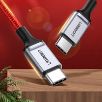Ugreen US294 USB-C 2.0 / USB-C 2.0 3A Kabel – rot Ugreen US294 USB-C 2.0 / USB-C 2.0 3A Kabel – rot
