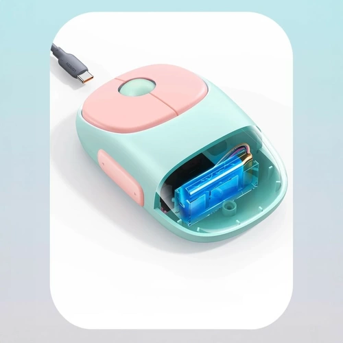 Ugreen MU102 FUN+ Bluetooth / 2,4 GHz kabellose Maus Pink Ugreen MU102 FUN+ Bluetooth / 2,4 GHz kabellose Maus Pink