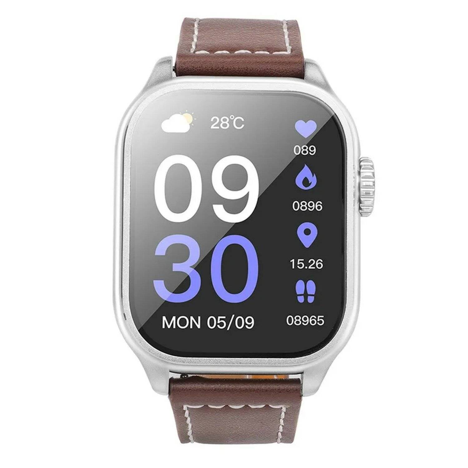 HOCO Smartwatch Y17 Smarte Sportuhr Bluetooth Technologie 300 mAh Wasserdicht Silber
