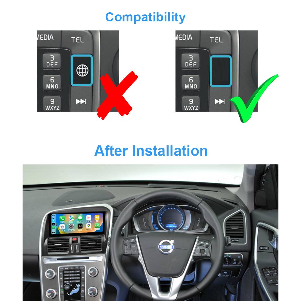 Für Volvo XC60 (11-18) RHD 8.8" Touchscreen Android Navi GPS CarPlay AndroidAuto