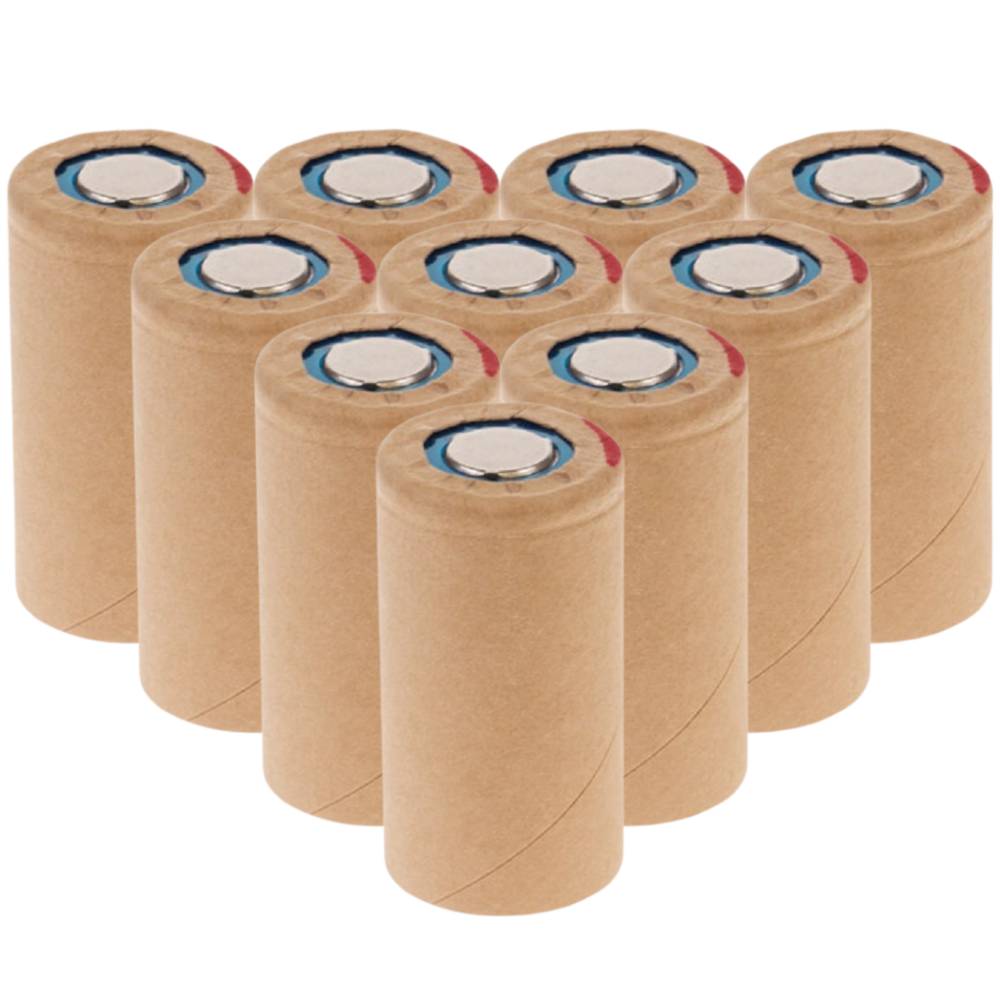 10 Stück Panasonic Akku Sub-C 1,2V 3000mAh PBK300SCEY1 Pappmantel