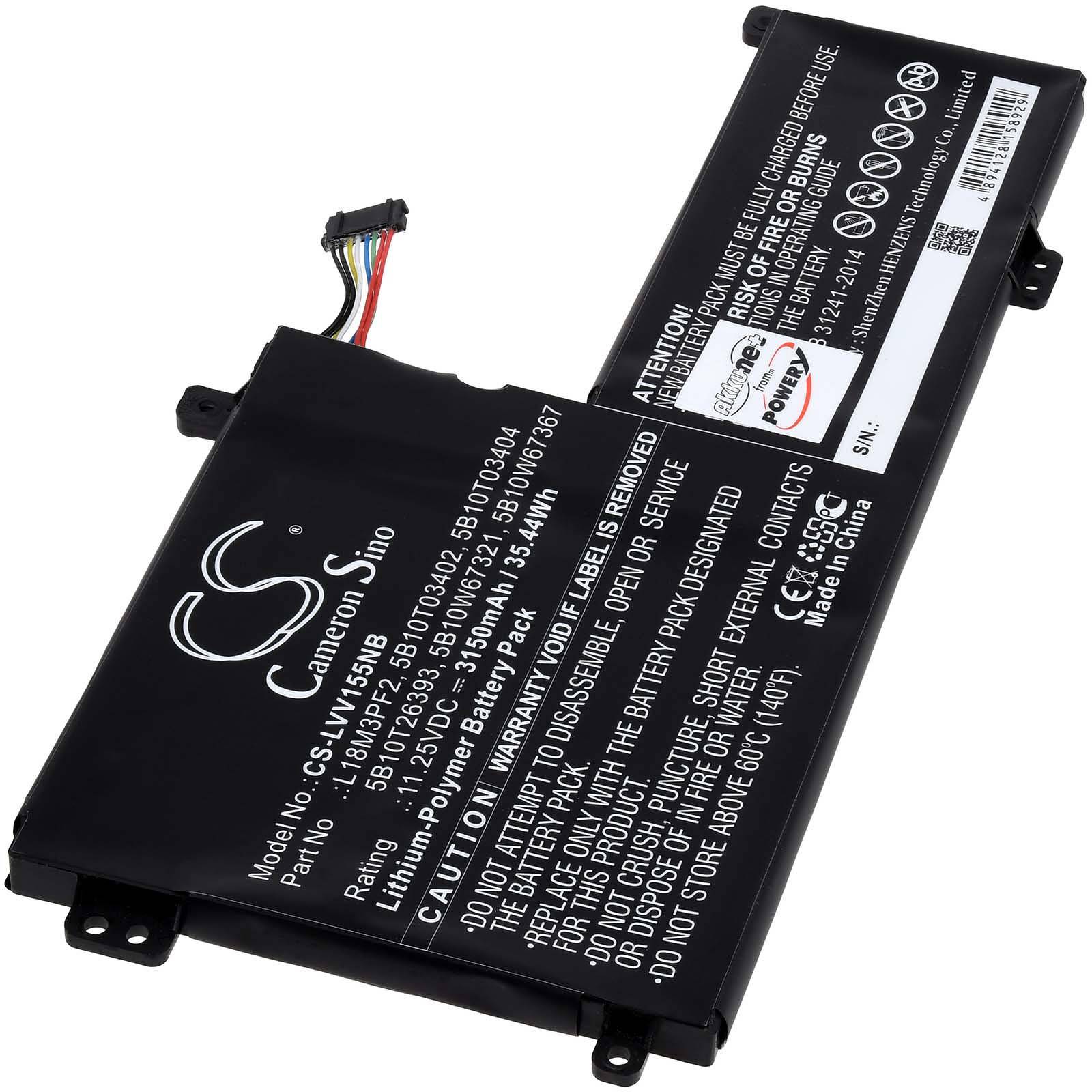 Powery Akku kompatibel mit Lenovo Typ L18M3PF2, 11,25V, Li-Polymer