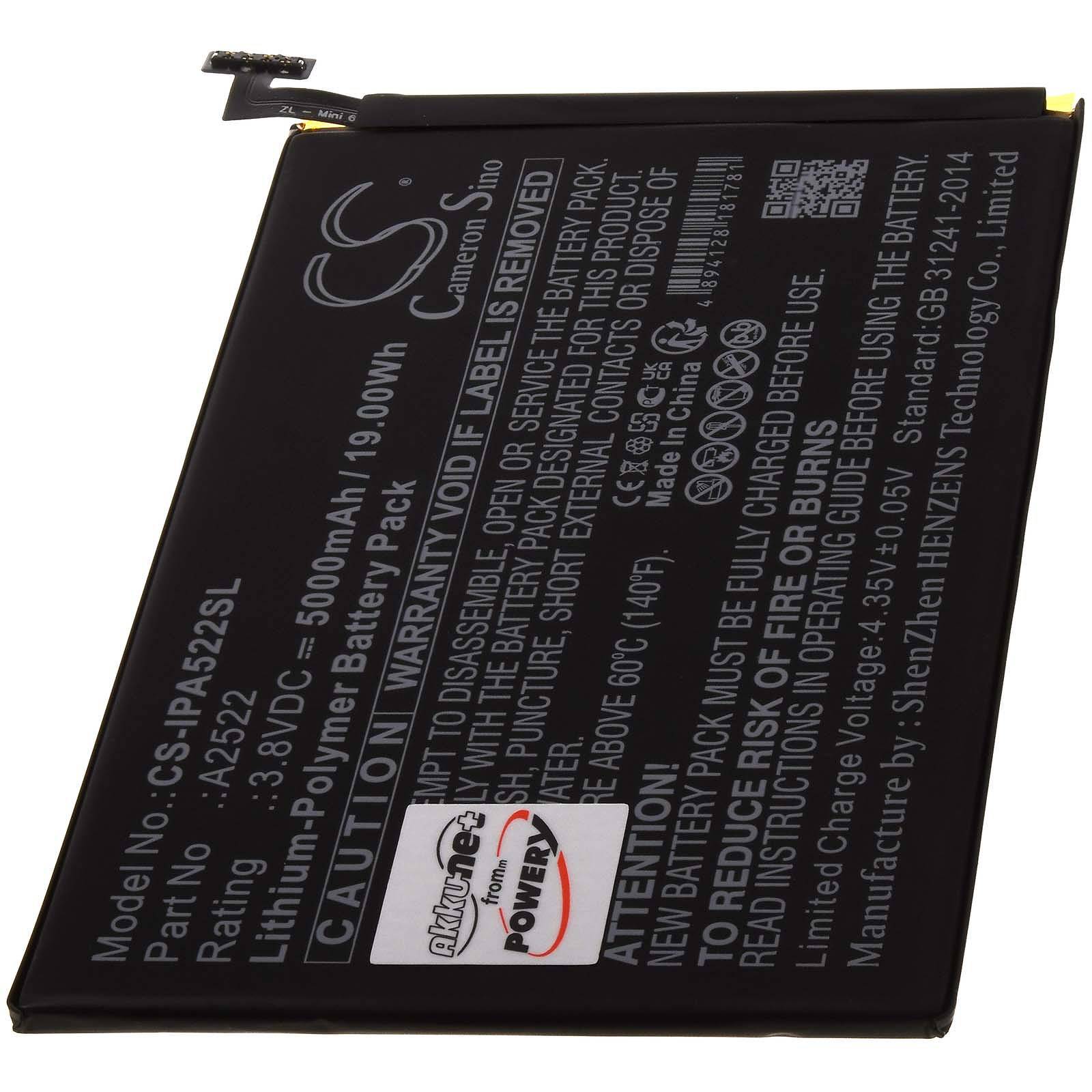 Powery Akku passend für Tablet Apple iPad Mini 6, A2568, Typ A2522, 3,8V, Li-Polymer