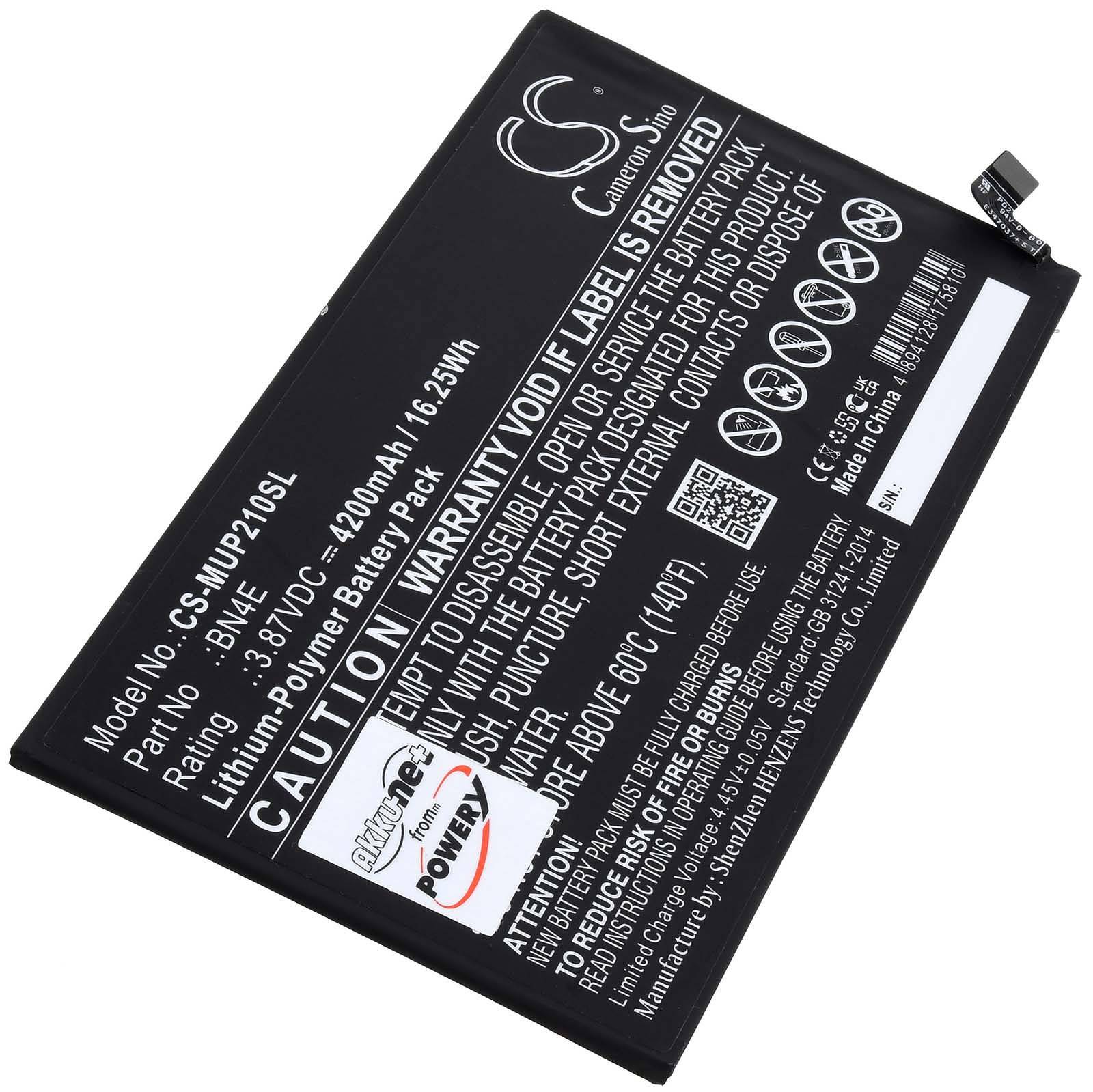 Powery Akku für Tablet Xiaomi 21051182G, 3,87V, Li-Polymer