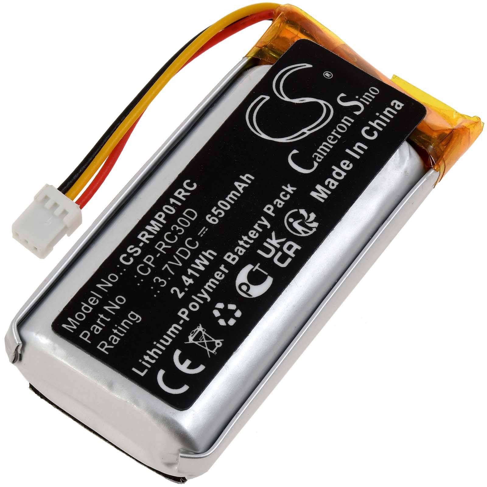 Powery Akku für Gaming Maus Razer RZ01-034200100, 3,7V, Li-Polymer