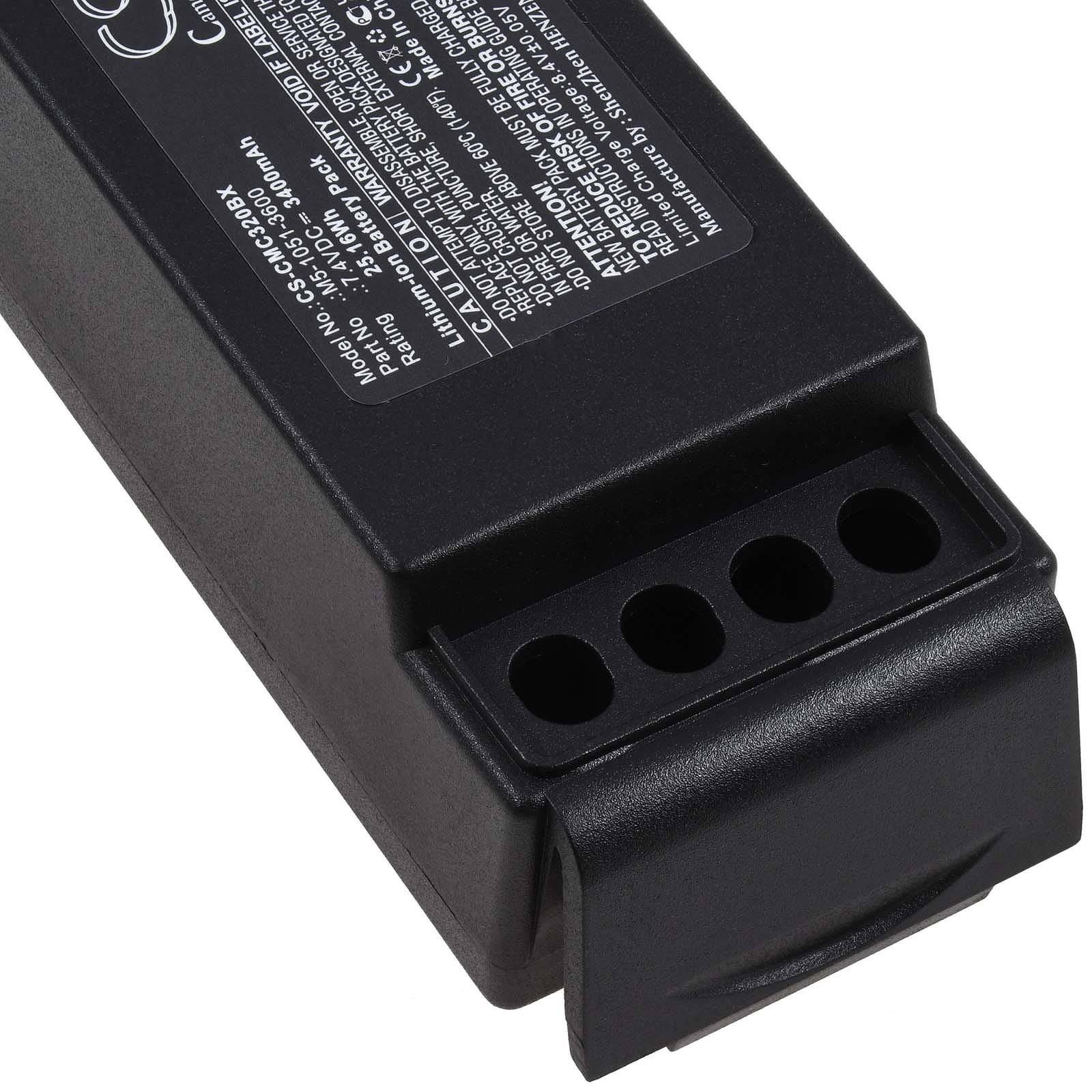 Powery Powerakku passend für Kran-Funkfernsteuerung Cavotec MC-3000,MC-3, Typ M5-1051-3600, nur 2 Kontakte, 7,4V, Li-Io