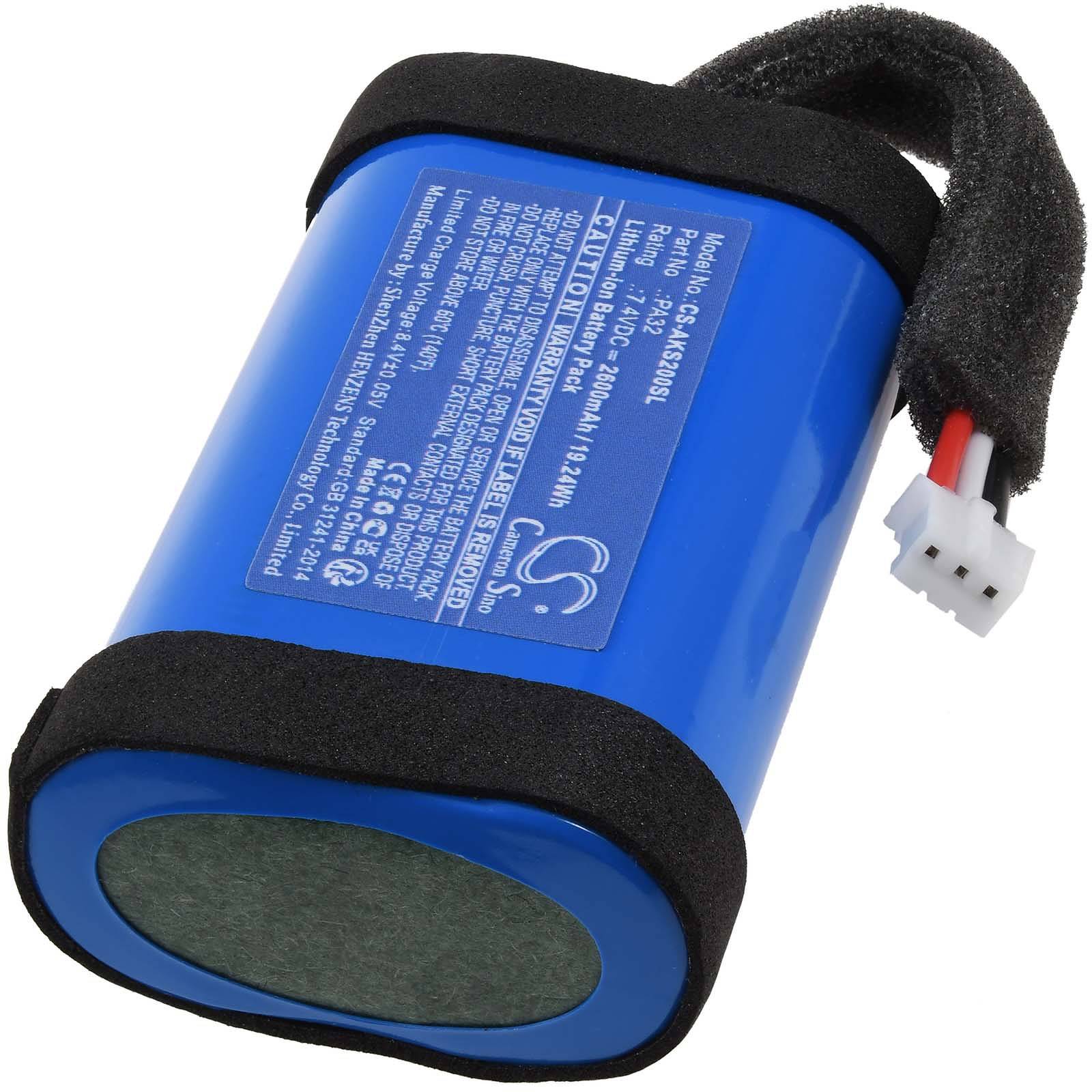 Powery Akku passend für Lautsprecher Anker Soundcore Flare 1, Flare 2, Typ PA32, 7,4V, Li-Ion