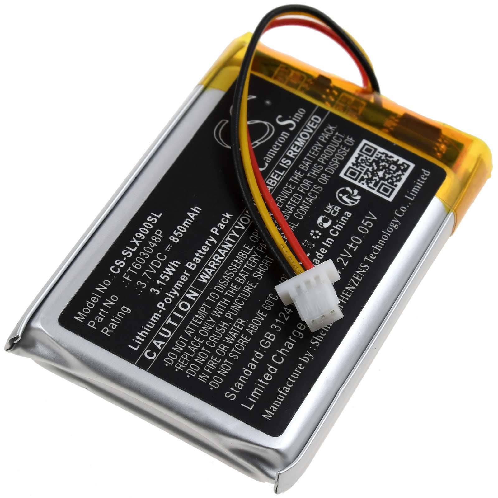 Powery Akku passend für Kopfhörer steelseries Arctis 9X, Arctis PDP LVL50, Typ FT603048P, 3,7V, Li-Polymer