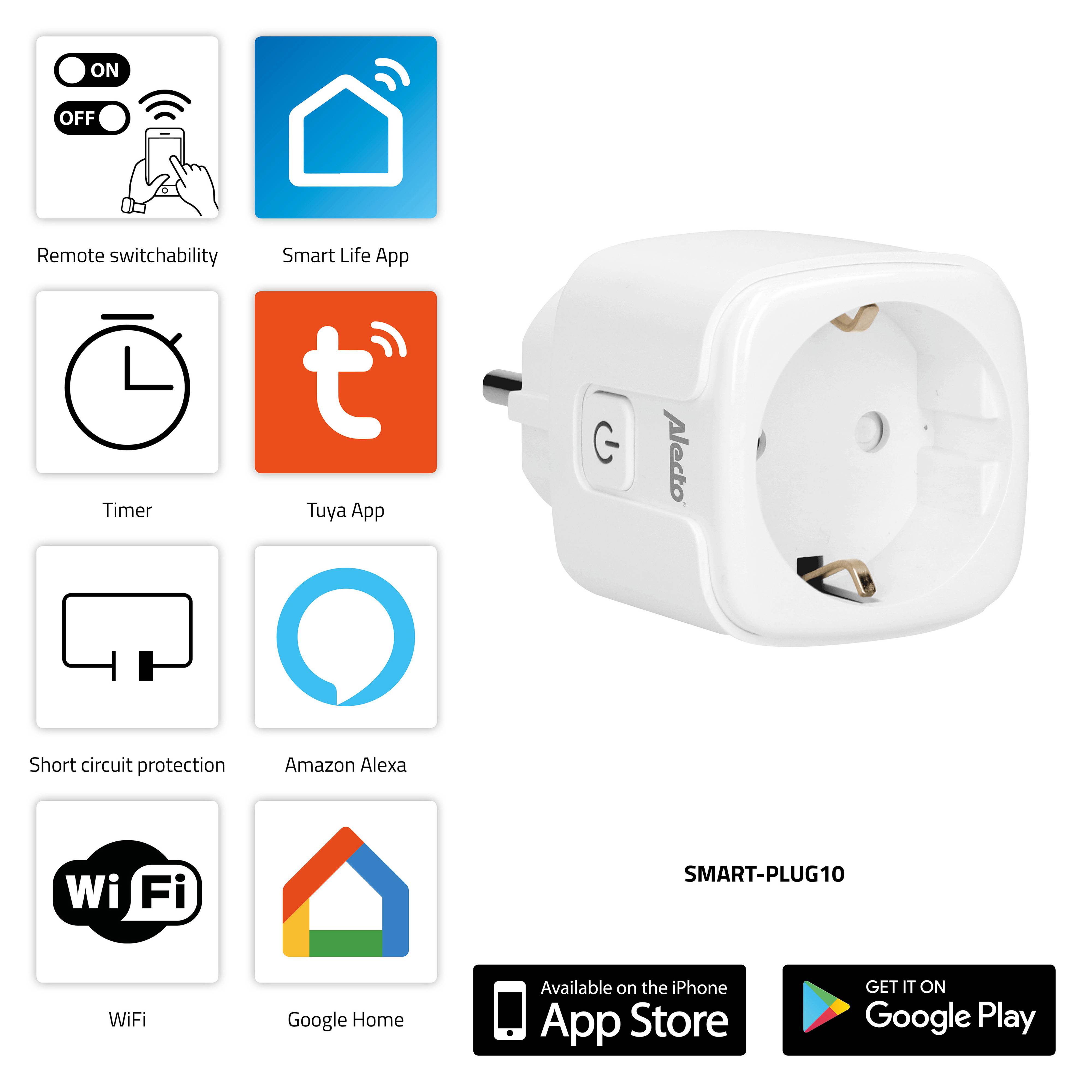 Gestalten Sie Ihr Zuhause intelligent mit dem Alecto SMART-PLUG10 TRIPLEBringen Sie Intelligenz in Ihr Heim mit dem Alecto SMART-PLUG10 TRIPLE