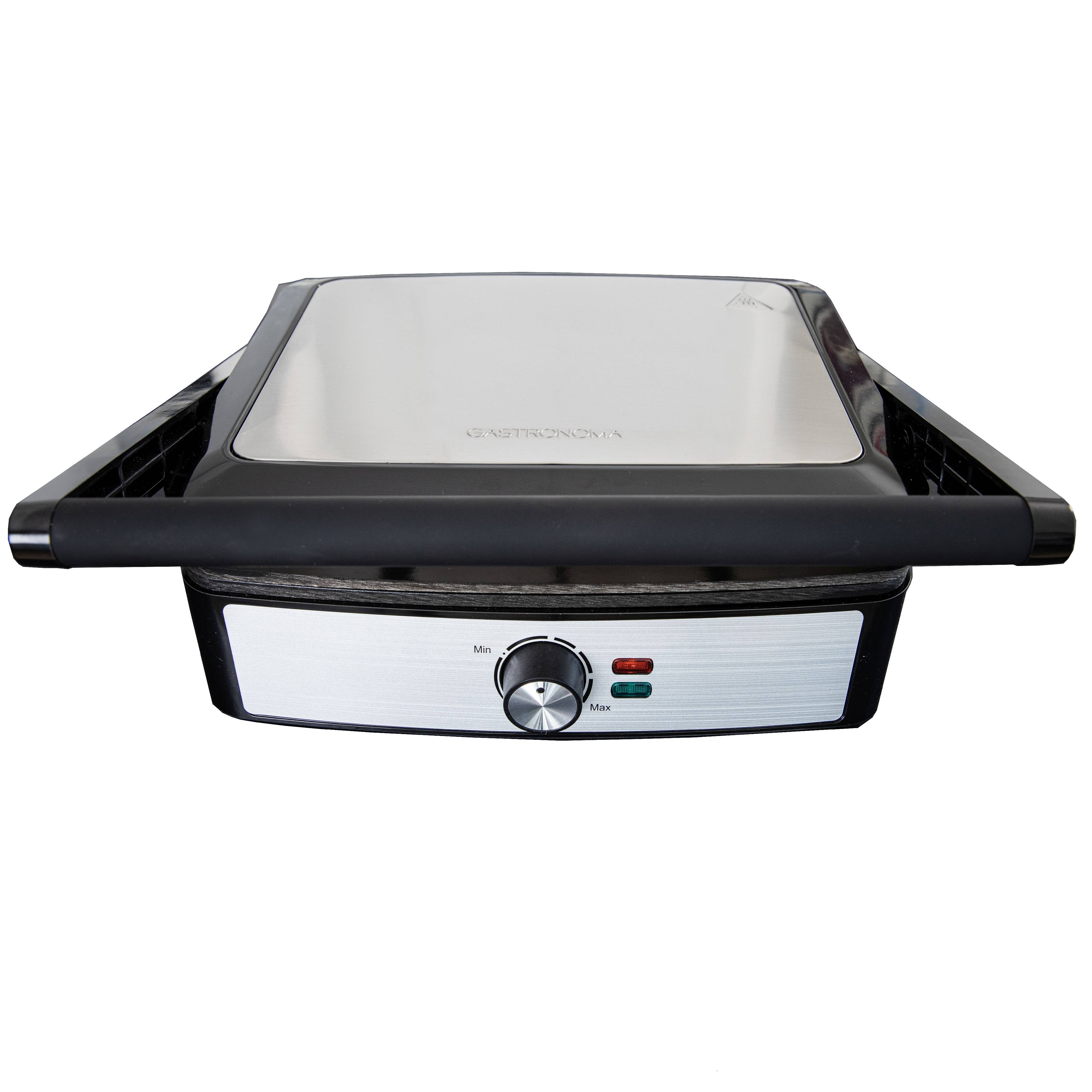 Mit diesem leistungsstarken Kontakt- und Panini-/Tischgrill von Gastronoma können Sie ganz einfach eine köstliche Mahlzeit zubereiten. In wenigen Mi