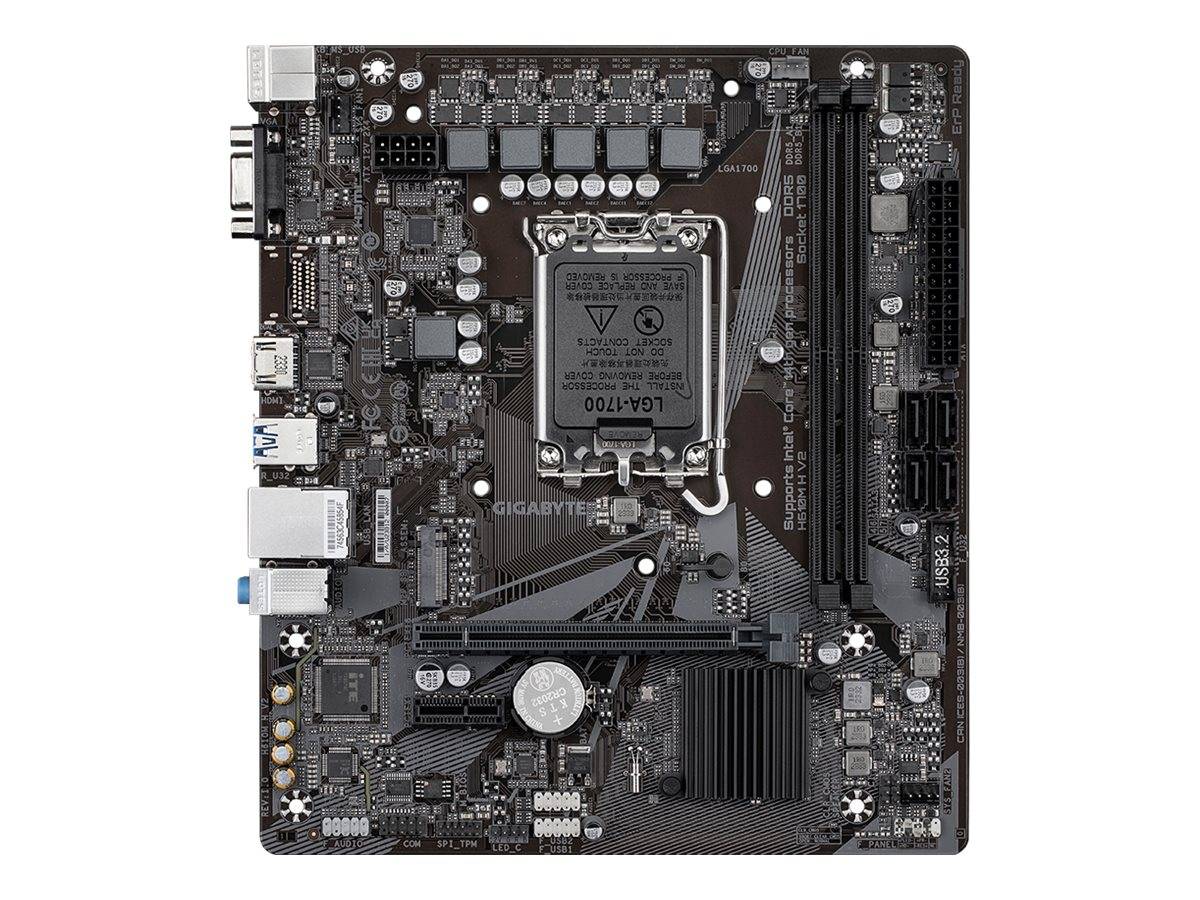 Gigabyte H610M H V2 - 1.0 - Motherboard - micro ATX - LGA1700-Sockel - H610 Chipsatz - USB 3.2 Gen 1 - Gigabit LAN - Onboard-Grafik (CPU