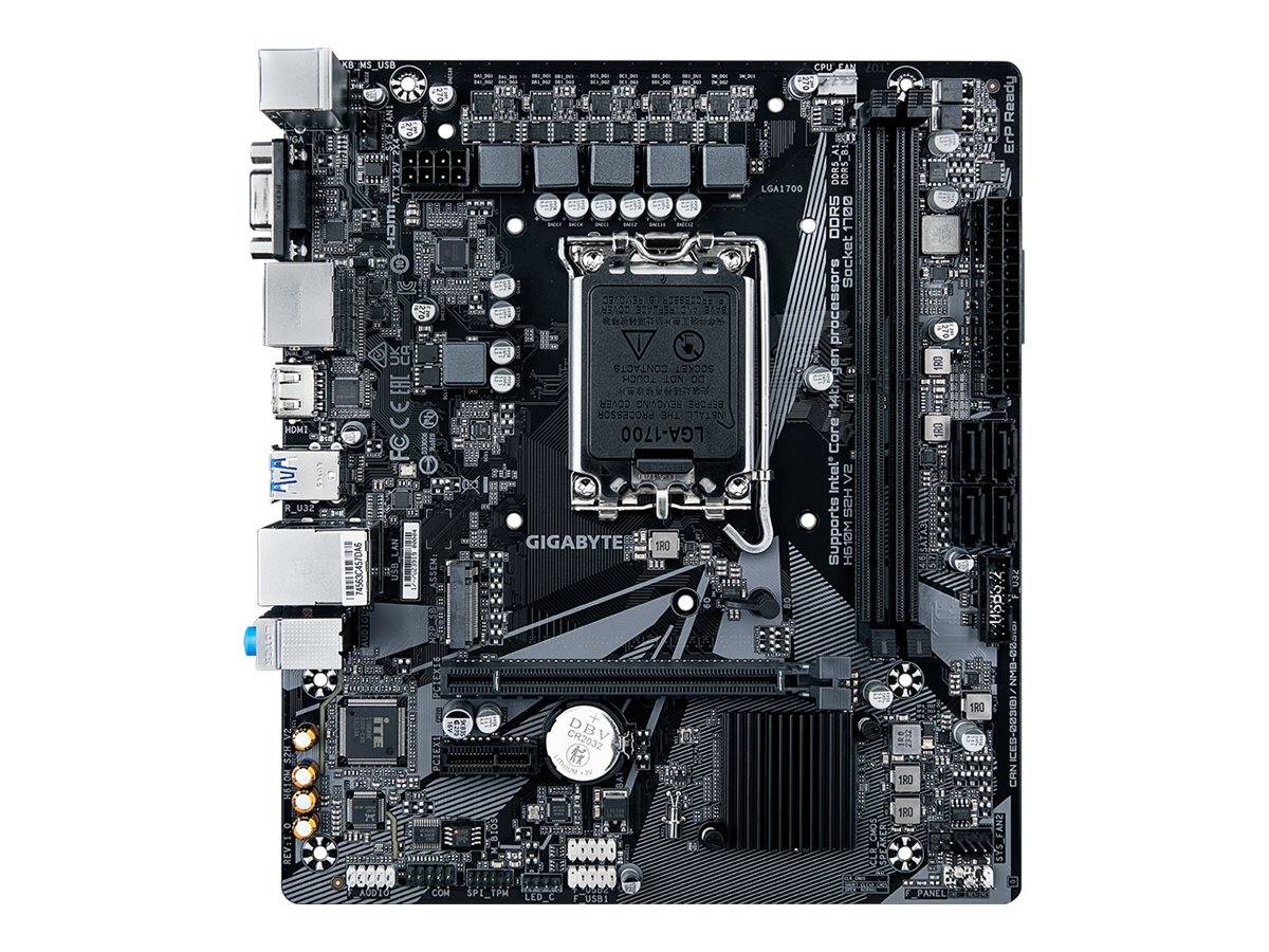Gigabyte H610M S2H V2 - 1.0 - Motherboard - micro ATX - LGA1700-Sockel - H610 Chipsatz - USB 3.2 Gen 1 - Gigabit LAN - O