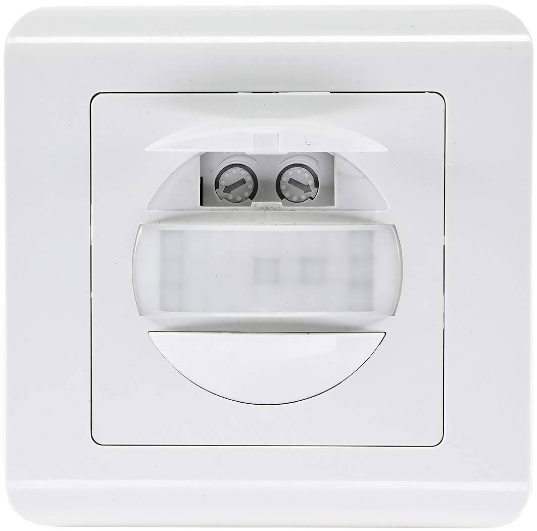ChiliTec 23011 Unterputz PIR-Bewegungsmelder 160° Pro LED geeignet, 2-Draht Technik, weiß