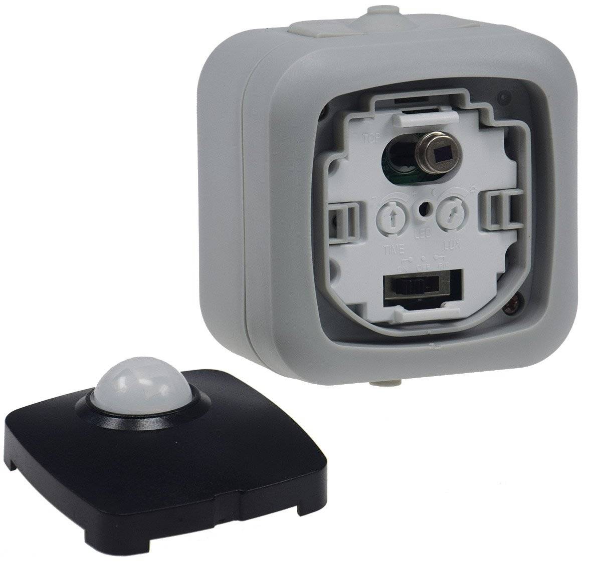 Aufputz Bewegungsmelder für Aussen IP44 Sensor 120° Erfassung 6m Reichweite für Garage Keller Hauseingang 2-500W LED geeignet Aufputz Zeit Regelbar