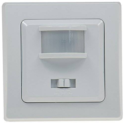 DELPHI Bewegungsmelder 160° Unterputz 3-Draht inkl. 1-fach Rahmen UP 55x55mm Weiß