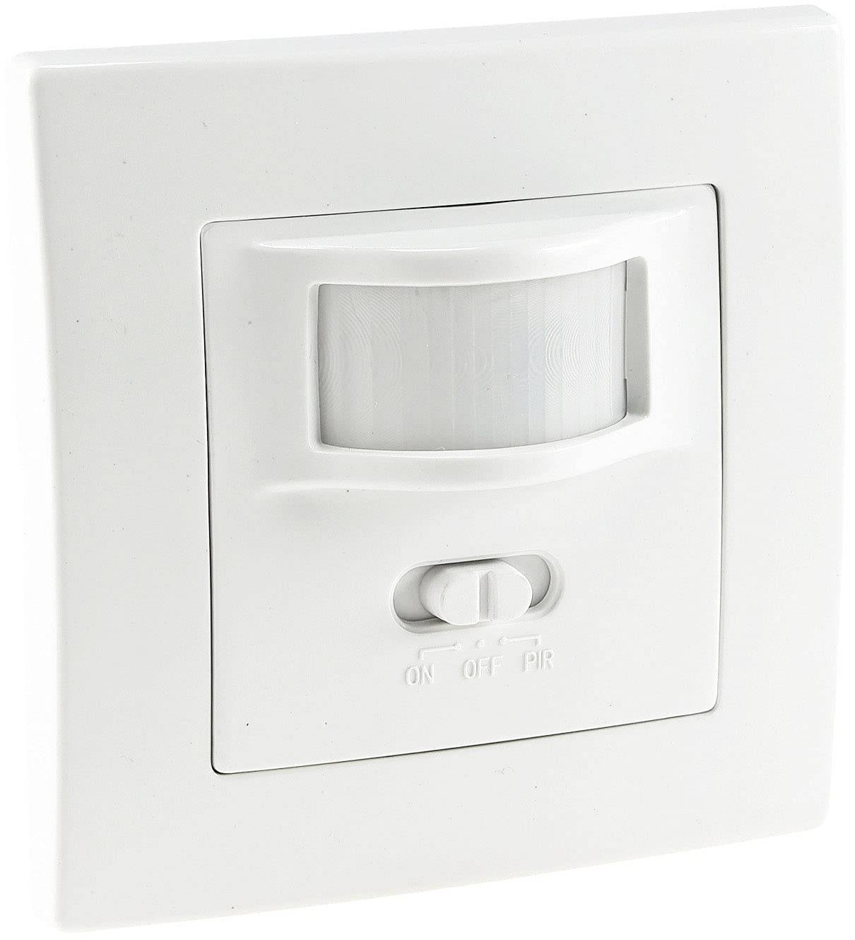 ChiliTec Bewegungsmelder 160° Unterputz Wand-Montage Schaltet ab 1Watt 9m Reichweite 230V 2-Draht Technik Ersetzt einen Lichtschalter Weiß