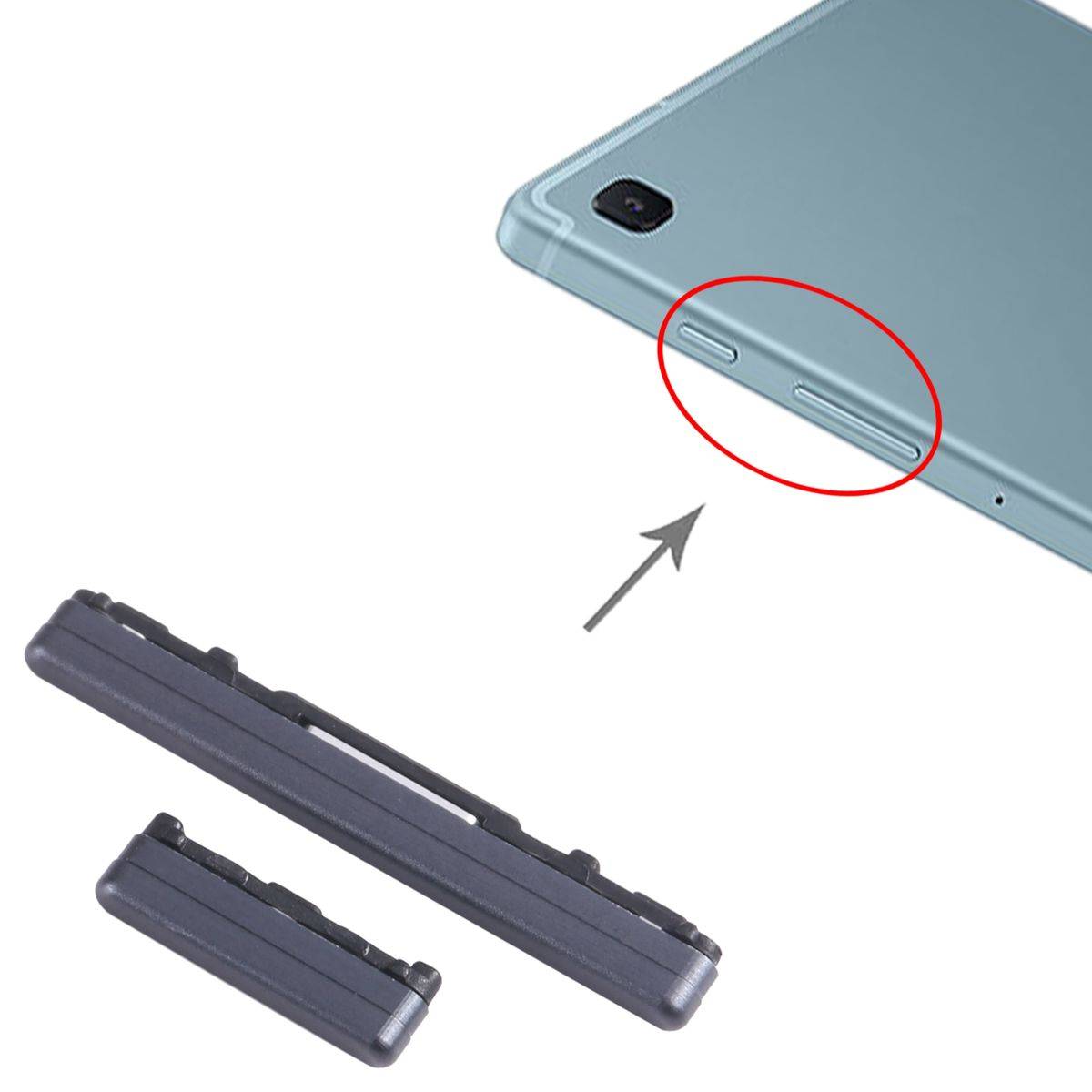 Für Samsung Galaxy Tab S6 Lite / Tab S6 Lite 2022 Power Button & Volume Button Ersatzteil Reparatur Schwarz