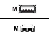 Zebra - USB-Kabel - USB (M) bis RJ-45 (10-polig) (M)