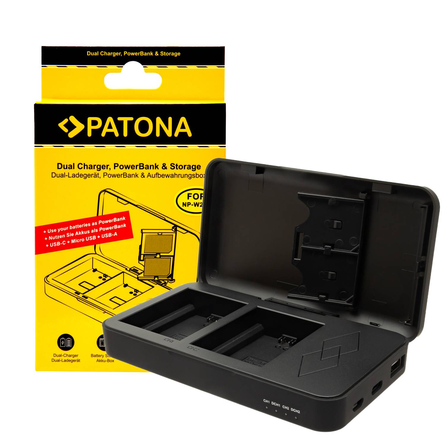 PATONA Dual Ladegerät für Fuji NP-W235 XT4 X-T4