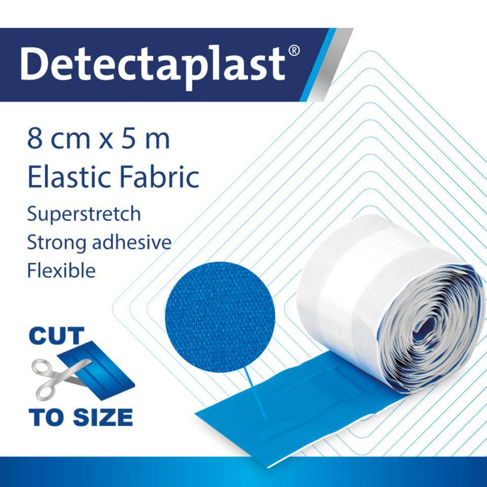 Detectaplast® Pflaster Elastic Rollenpflaster, detektierbar, blau, 8cm, 5m/Rolle