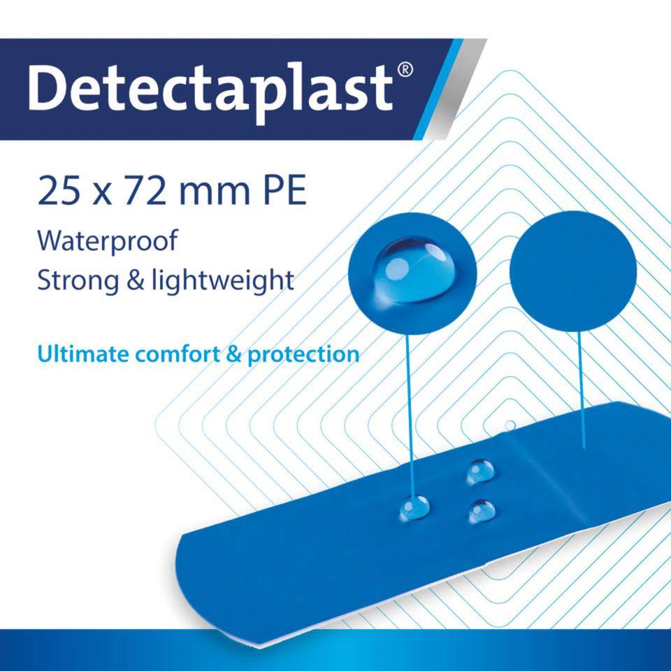 Detectaplast® Pflaster Univeral Strips, detektierbar, blau, 25x72mm, 100/VE