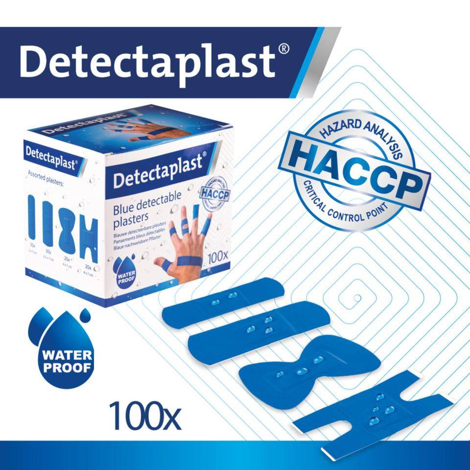 Detectaplast® Pflaster Univeral sortiert, detektierb., blau, 19x72mm/25x72mm, 100/VE