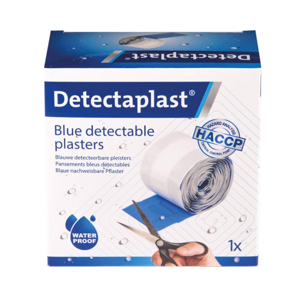 Detectaplast® Pflaster Univeral Rollenverband, detektierbar, blau, 6cm, 5m/Rolle