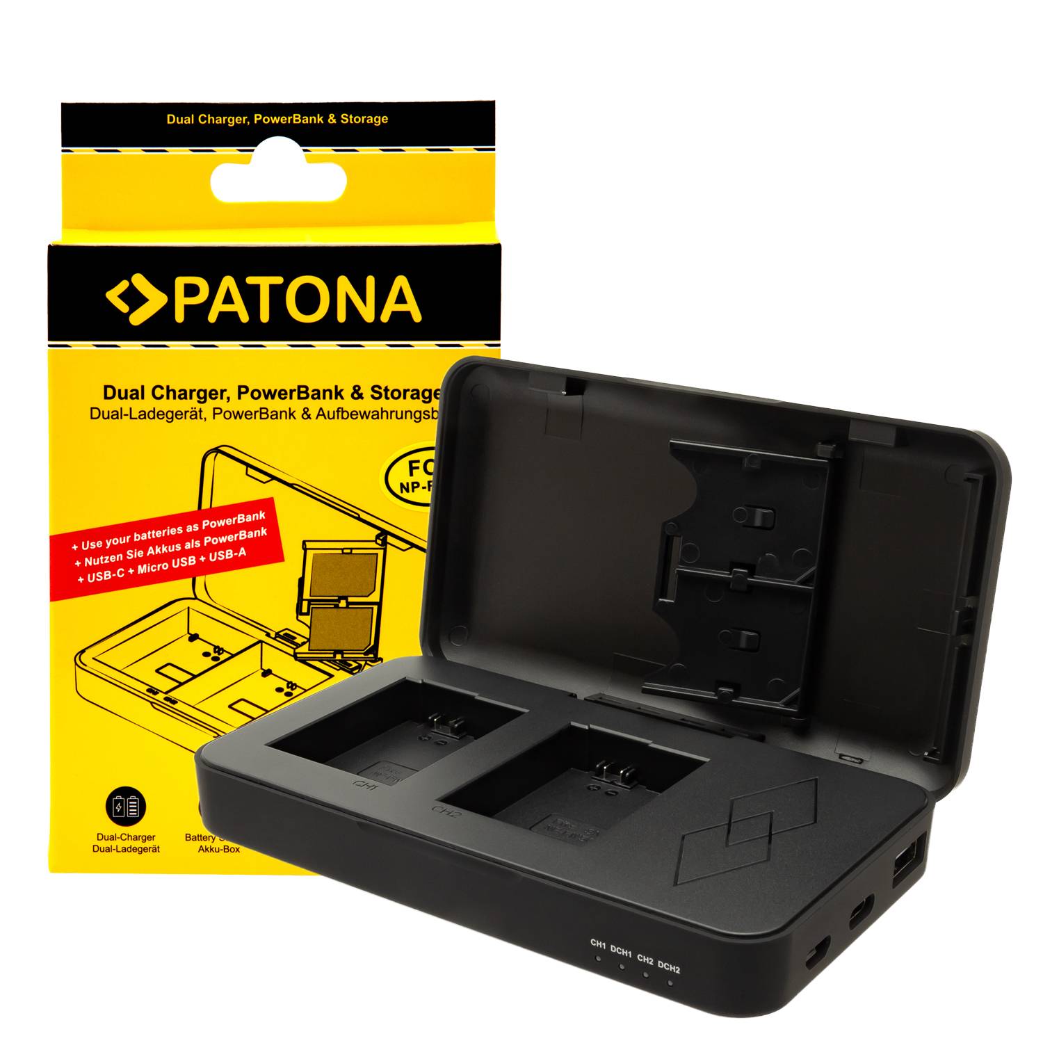 PATONA Dual Ladegerät für Panasonic DMW-BLK22 DC-S5 G9