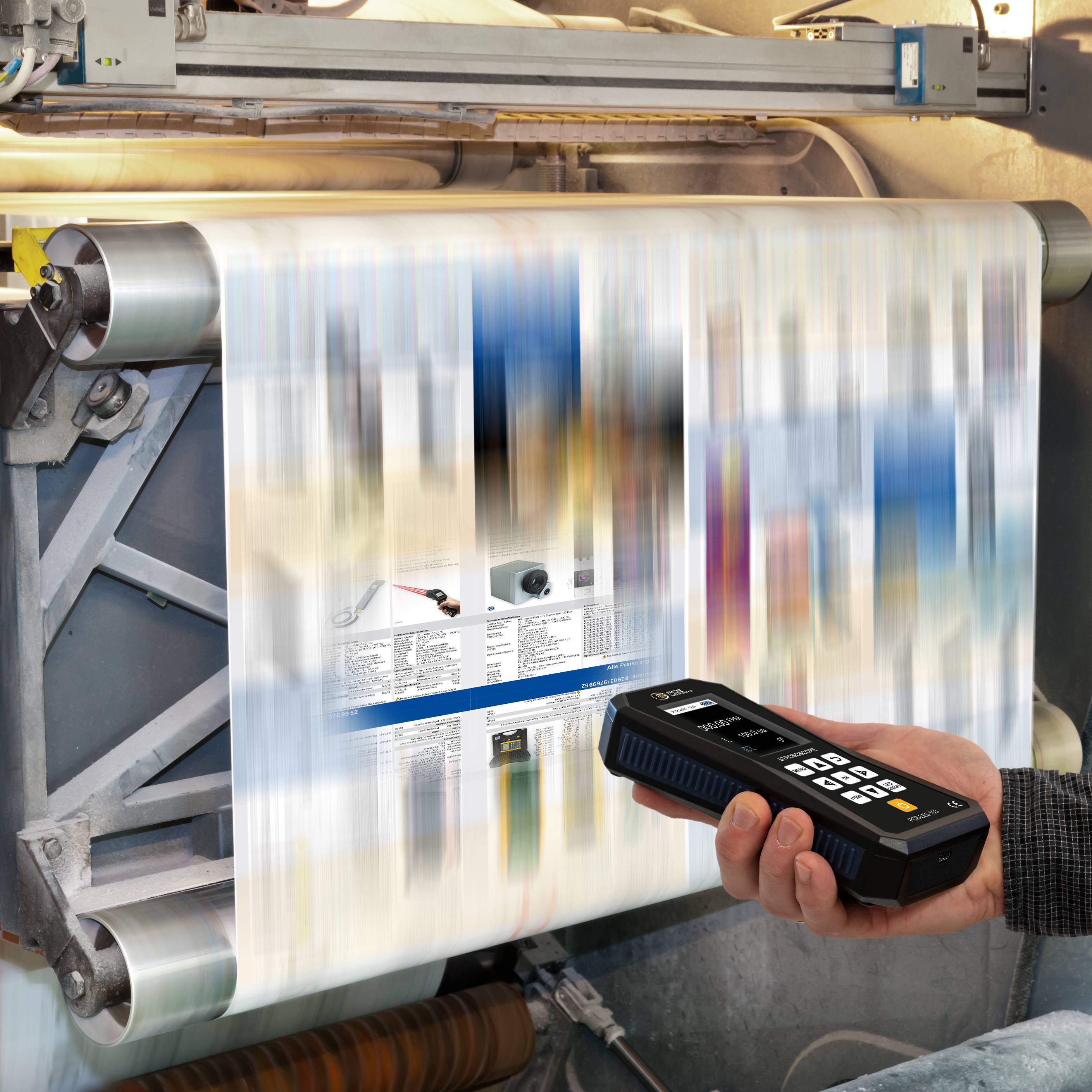 PCE Instruments Stroboskop PCE-LES 103 mit 3 HighPower LEDs |Blitzfrequenz 60 .. 300000 FPM |Genauigkeit 0,003 % |IP52