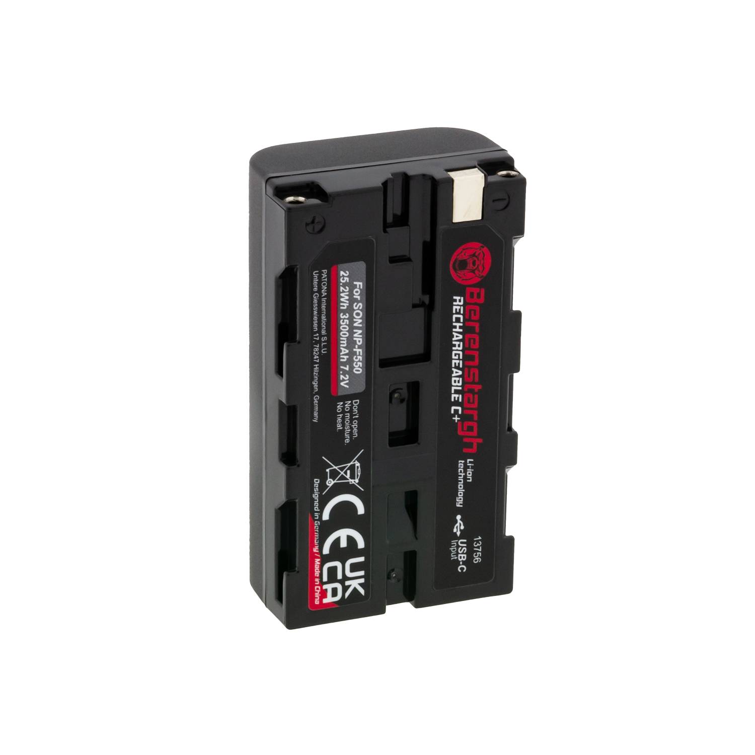 Berenstargh Akku mit USB-C Input für Sony NP-F550 F330