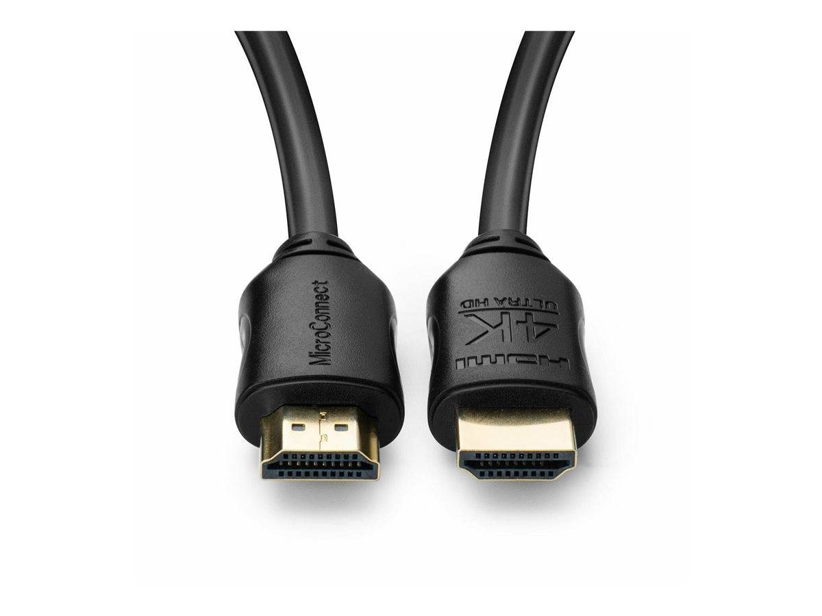 MicroConnect - Ultra High Speed - HDMI-Kabel mit Ethernet - HDMI männlich gerade zu HDMI männlich gerade - 3 m - Schwarz