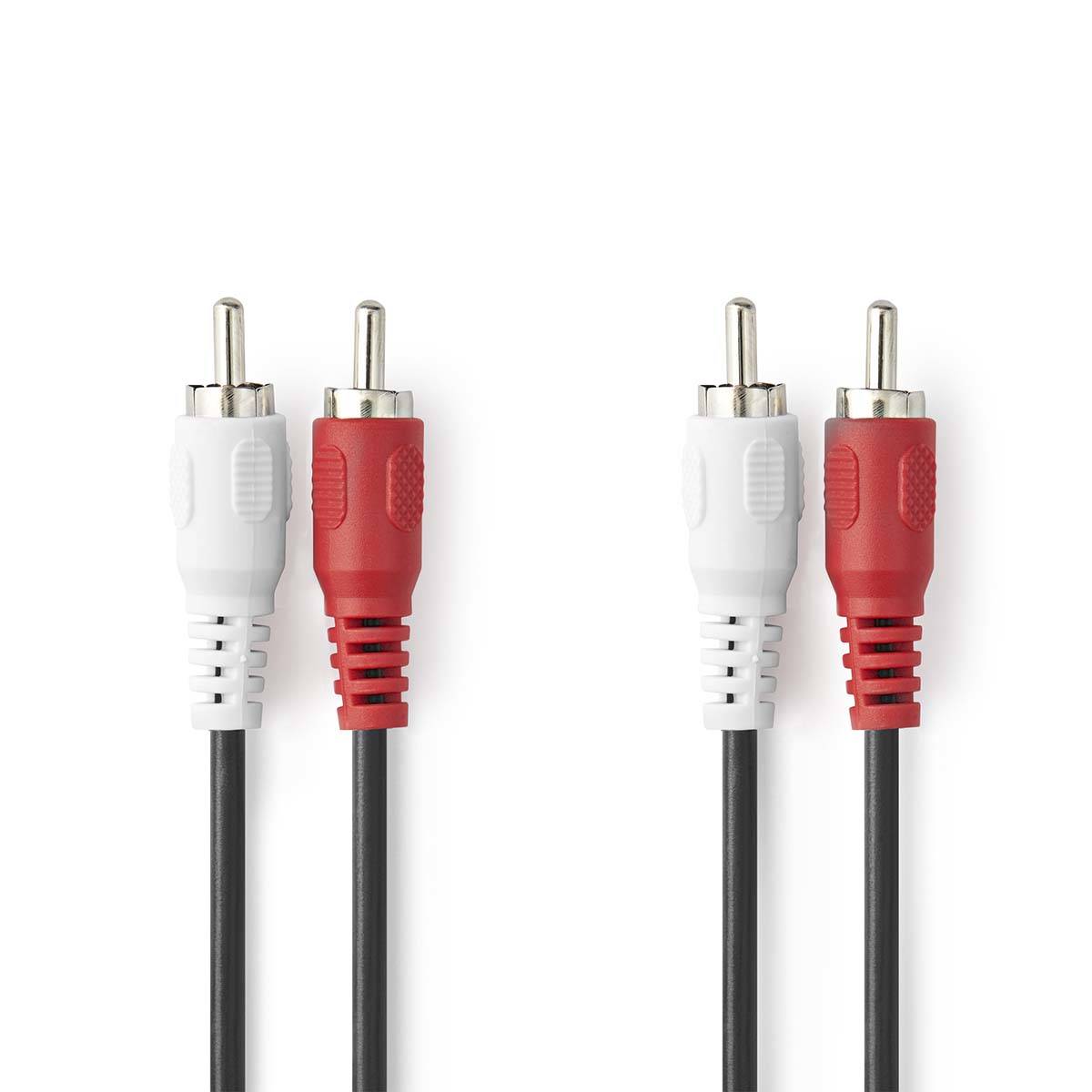 Nedis CAGL24200BK50 - 2 x RCA - Männlich - 2 x RCA - Männlich - 5 m - Schwarz