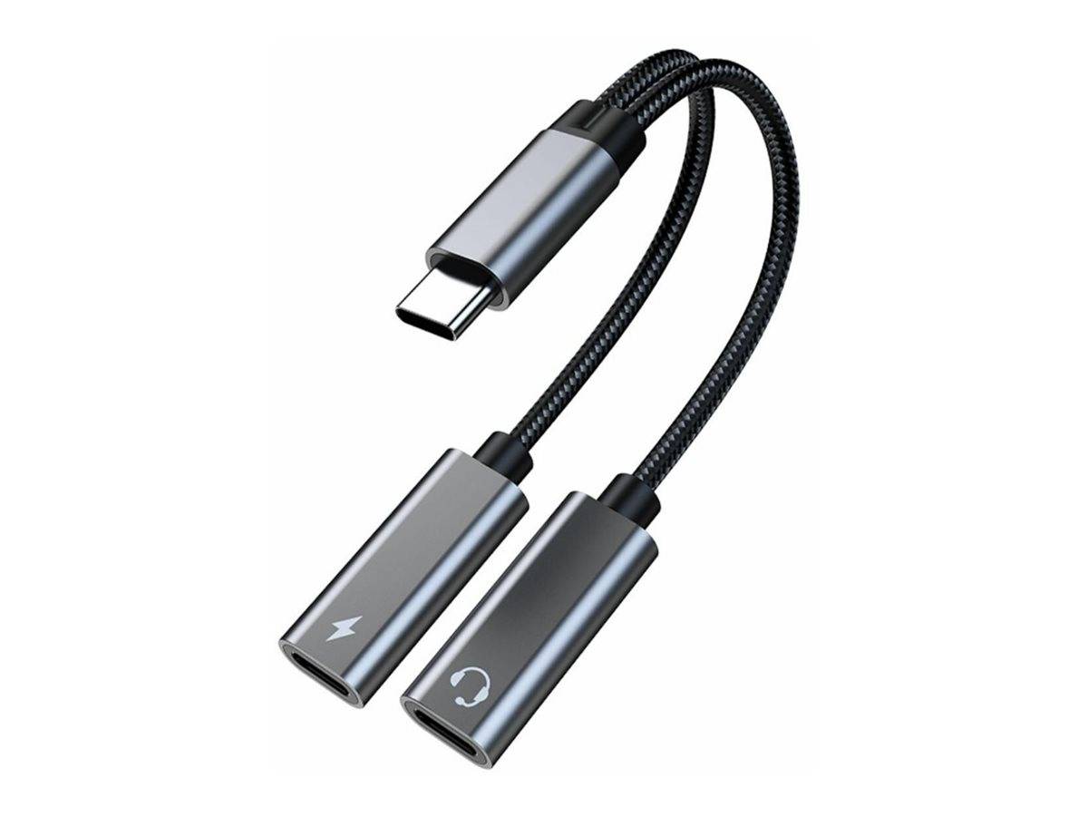 MicroConnect - USB-C auf USB-C Kopfhörer-/Ladeadapter - 24 pin USB-C männlich zu 24-poliger USB-C (Audio)