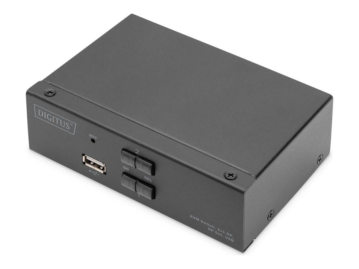 DIGITUS - KVM Switch, 2x1 DP, DP Out,USB