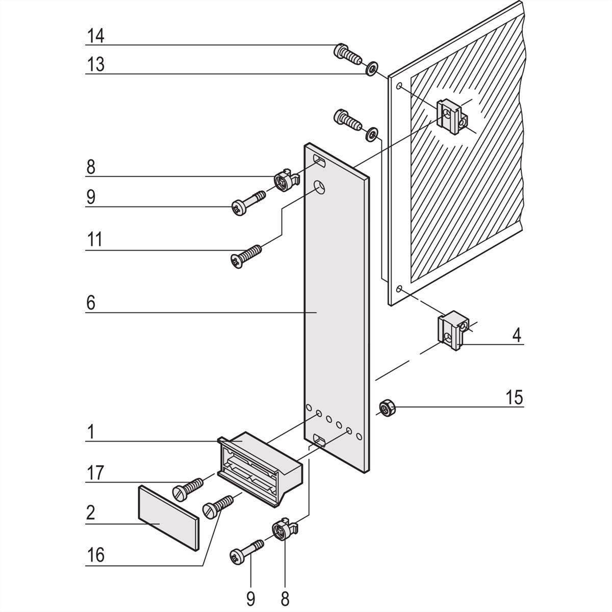 SCHROFF Steckbaugruppe mit starrem Griff in Trapezform - STECKBAUGRUPPE 3HE 10TE EL/C