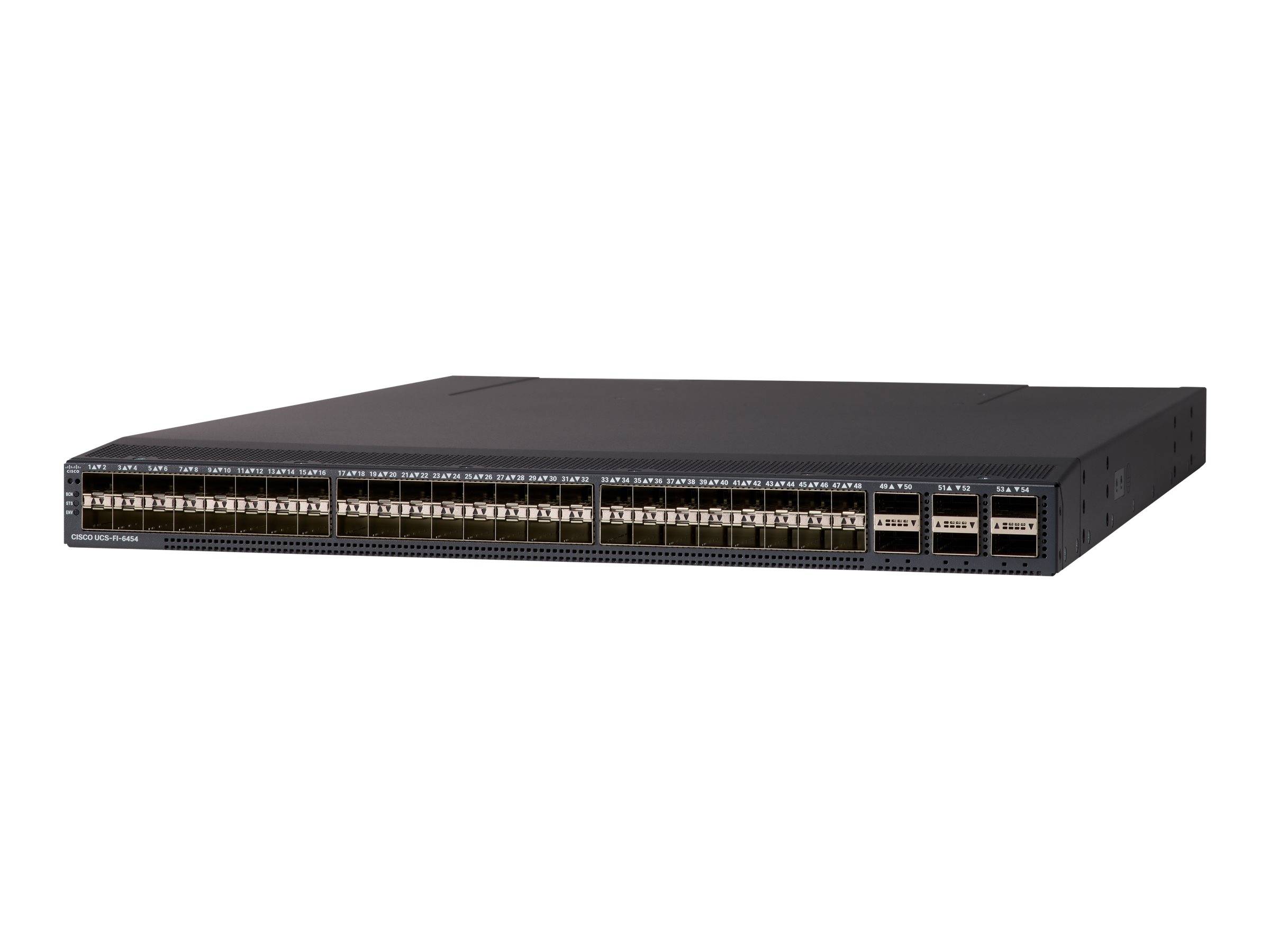 Cisco UCS 6454 Fabric Interconnect - Switch - managed - 36 x 10/25 Gigabit SFP28 + 4 x 1/10/25 Gigabit SFP28 + 6 x 40/100 Gigabit QSFP28 (Uplink)