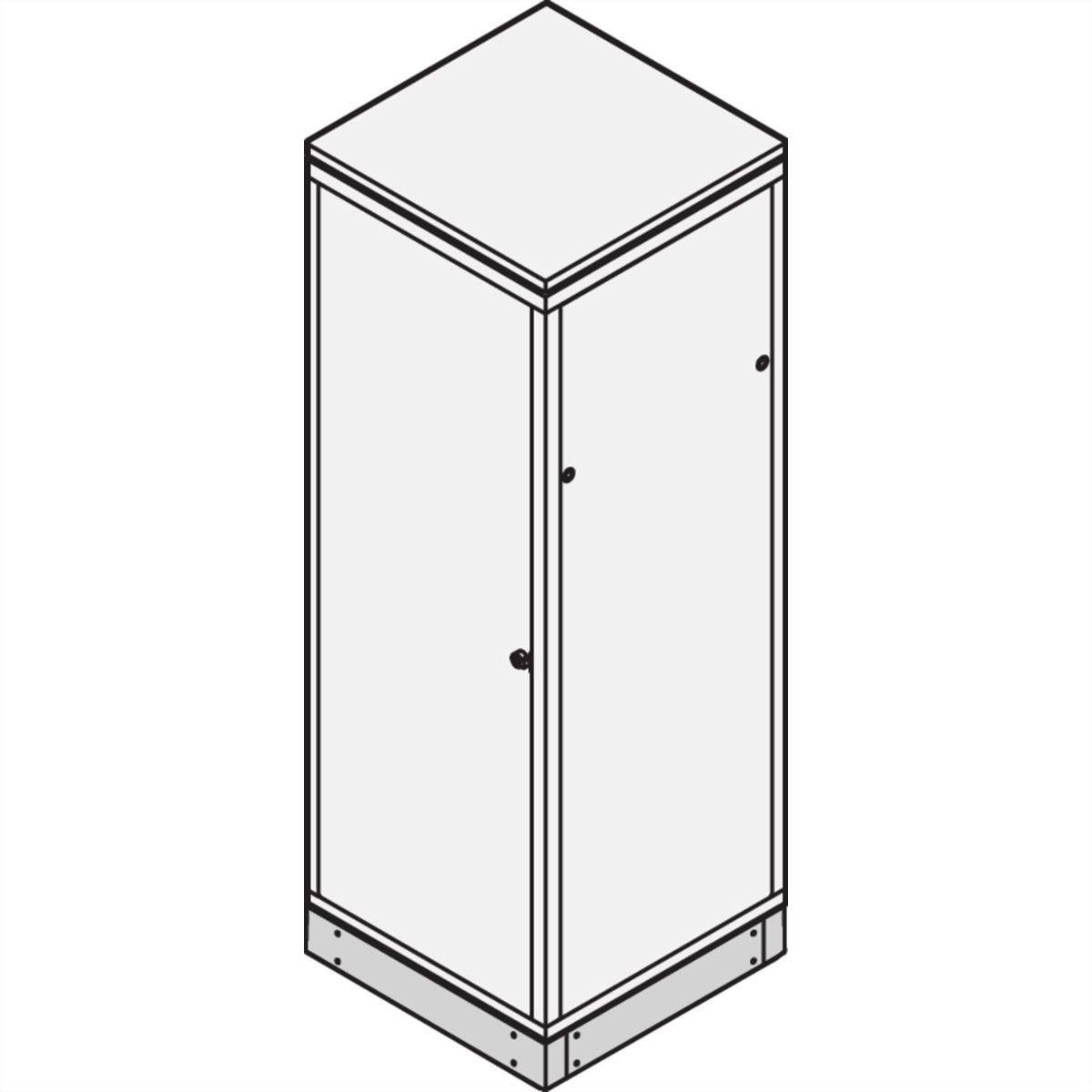 SCHROFF Sockel geschlossen - SOCKEL STAT.600B600T RAL7021