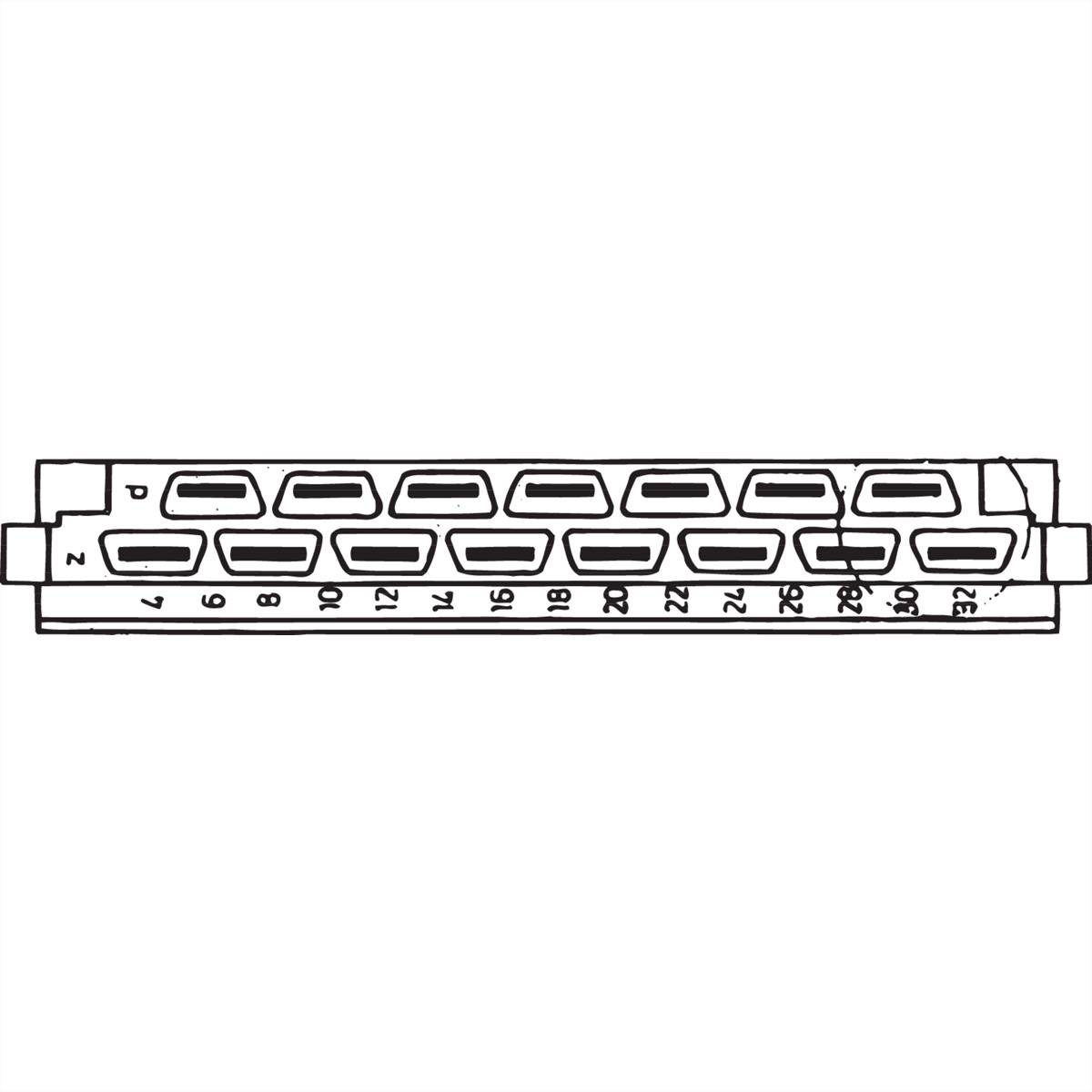 SCHROFF Steckverbinder H 15 F - FEDERLEISTE H15F